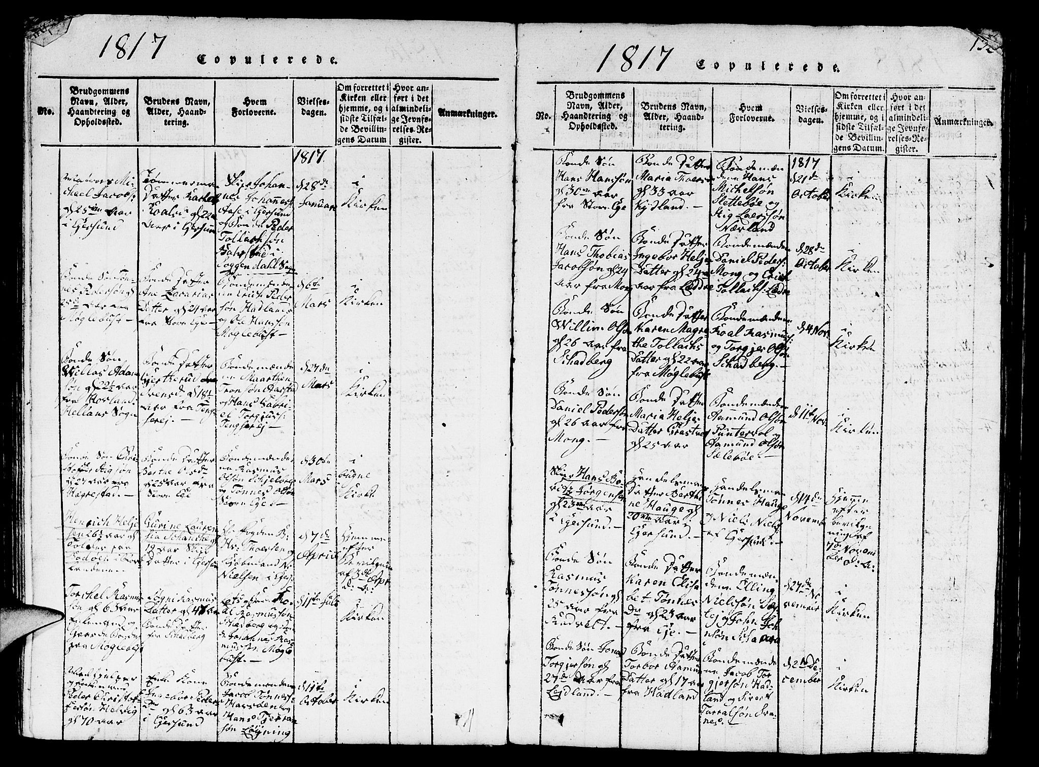 Eigersund sokneprestkontor, AV/SAST-A-101807/S09/L0001: Parish register (copy) no. B 1, 1815-1827, p. 192