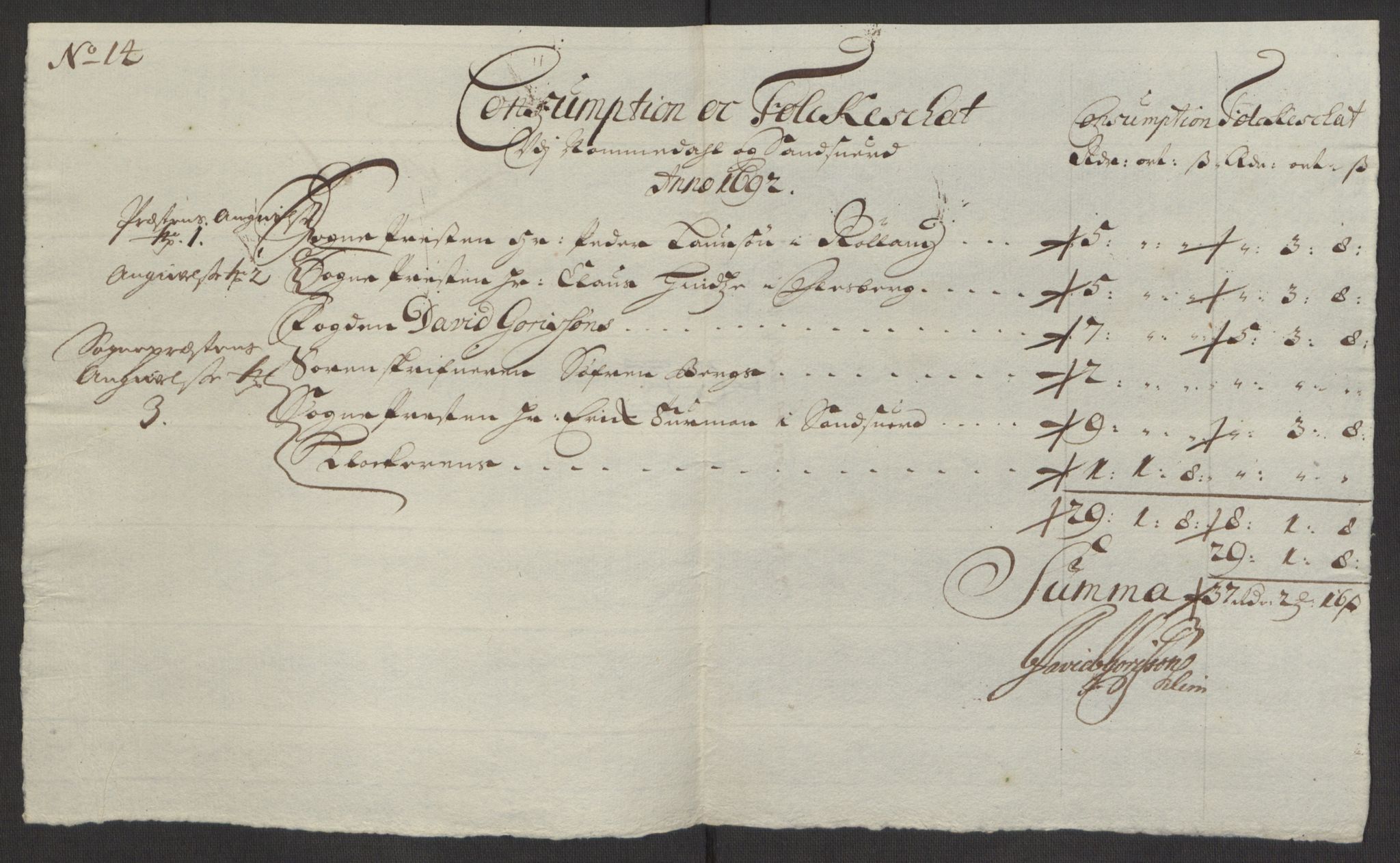 Rentekammeret inntil 1814, Reviderte regnskaper, Fogderegnskap, AV/RA-EA-4092/R24/L1575: Fogderegnskap Numedal og Sandsvær, 1692-1695, p. 102