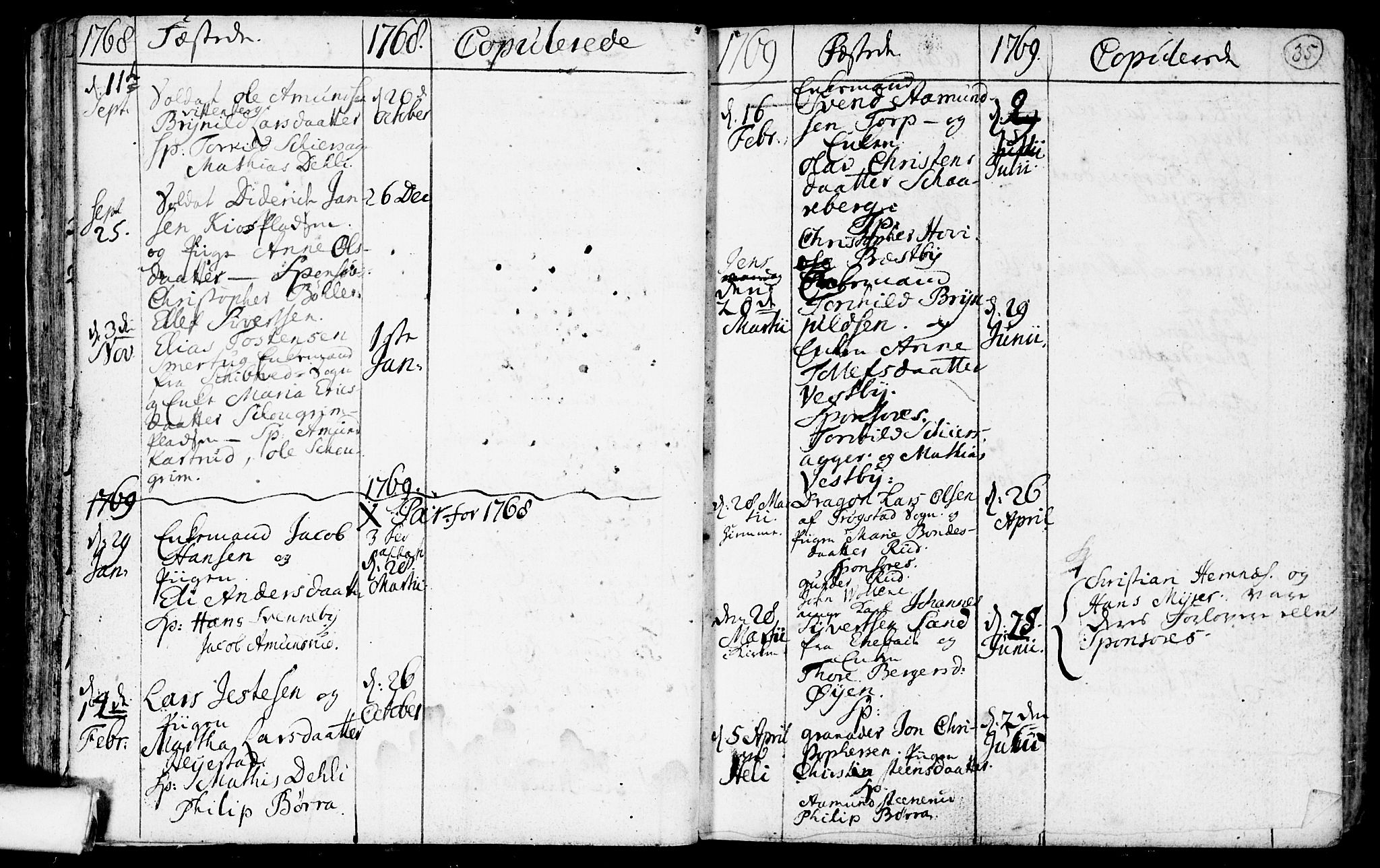 Spydeberg prestekontor Kirkebøker, SAO/A-10924/F/Fa/L0002: Parish register (official) no. I 2, 1739-1780, p. 35
