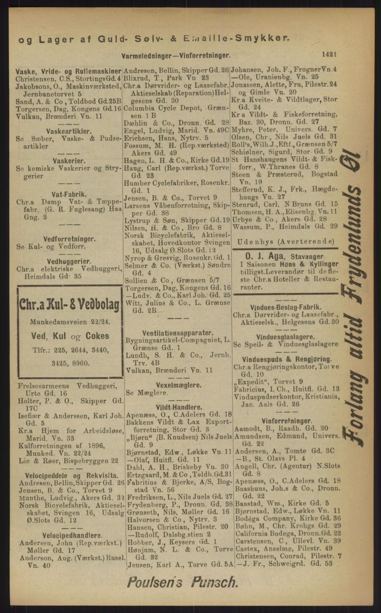 Kristiania/Oslo adressebok, PUBL/-, 1903, p. 1421