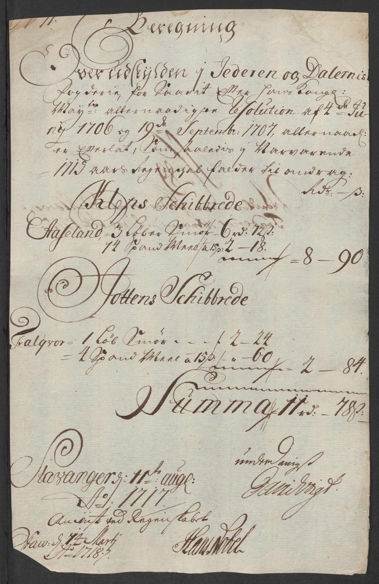 Rentekammeret inntil 1814, Reviderte regnskaper, Fogderegnskap, AV/RA-EA-4092/R46/L2740: Fogderegnskap Jæren og Dalane, 1715-1716, p. 275