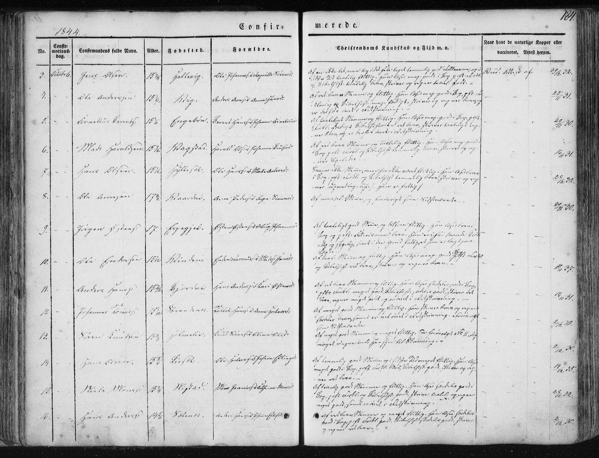 Fjaler sokneprestembete, AV/SAB-A-79801/H/Haa/Haaa/L0006: Parish register (official) no. A 6, 1835-1884, p. 184