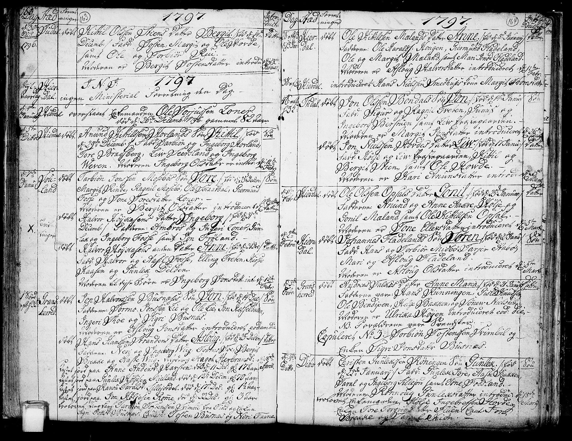 Hjartdal kirkebøker, SAKO/A-270/F/Fa/L0005: Parish register (official) no. I 5, 1776-1801, p. 163-164