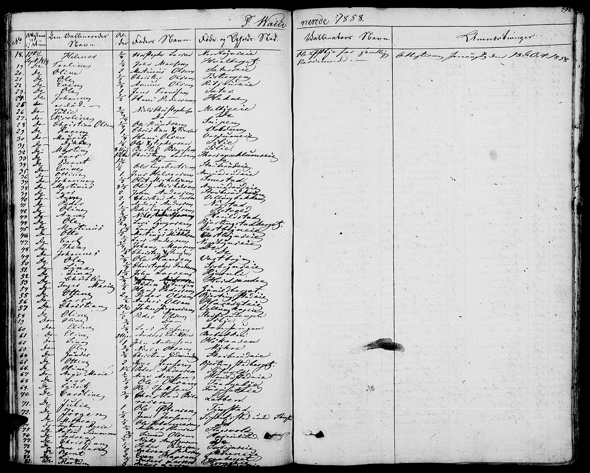 Romedal prestekontor, AV/SAH-PREST-004/K/L0003: Parish register (official) no. 3, 1829-1846, p. 396