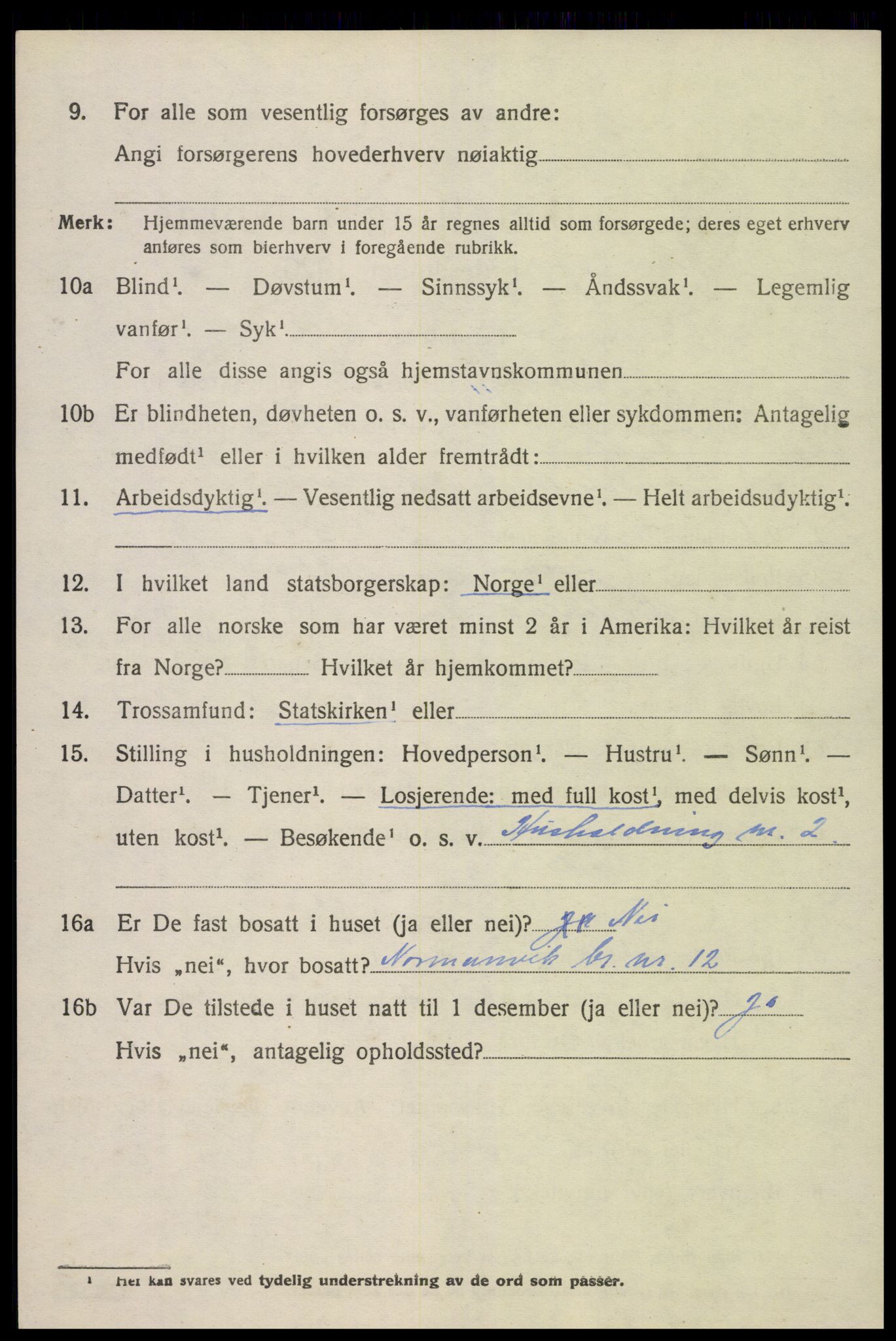 SAK, 1920 census for Dypvåg, 1920, p. 5544