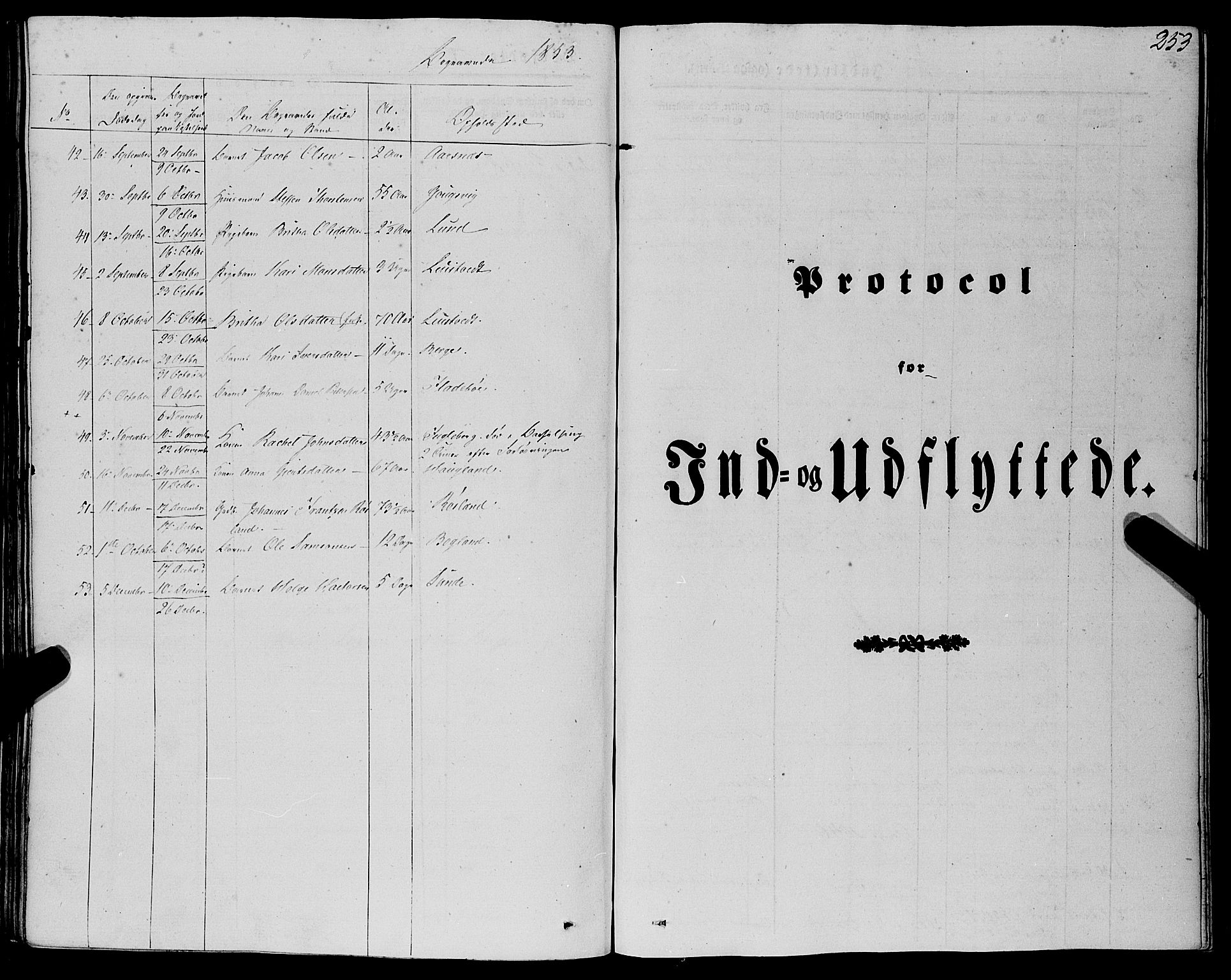 Kvinnherad sokneprestembete, SAB/A-76401/H/Haa: Parish register (official) no. A 7, 1843-1853, p. 253