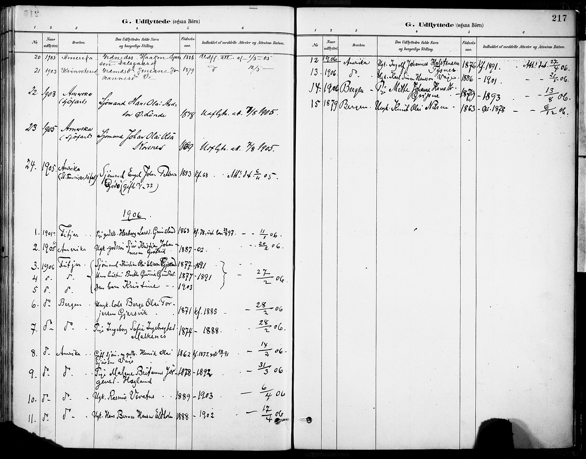 Tysnes sokneprestembete, SAB/A-78601/H/Haa: Parish register (official) no. B 1, 1887-1906, p. 217