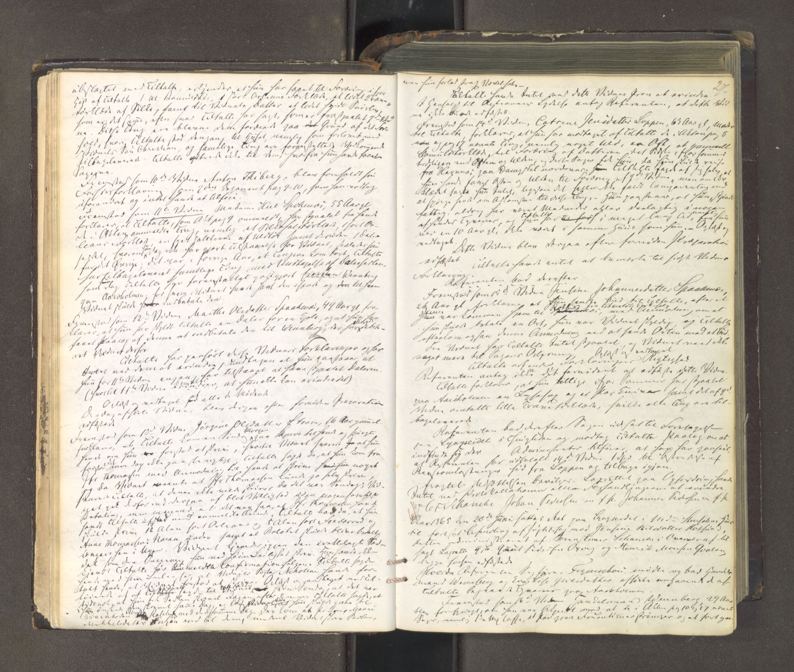 Tromsø sorenskriveri 1855-, AV/SATØ-S-0050/F/Fe/L0127: Ekstrarettsprotokoll med register, 1864-1870, p. 26b-27a