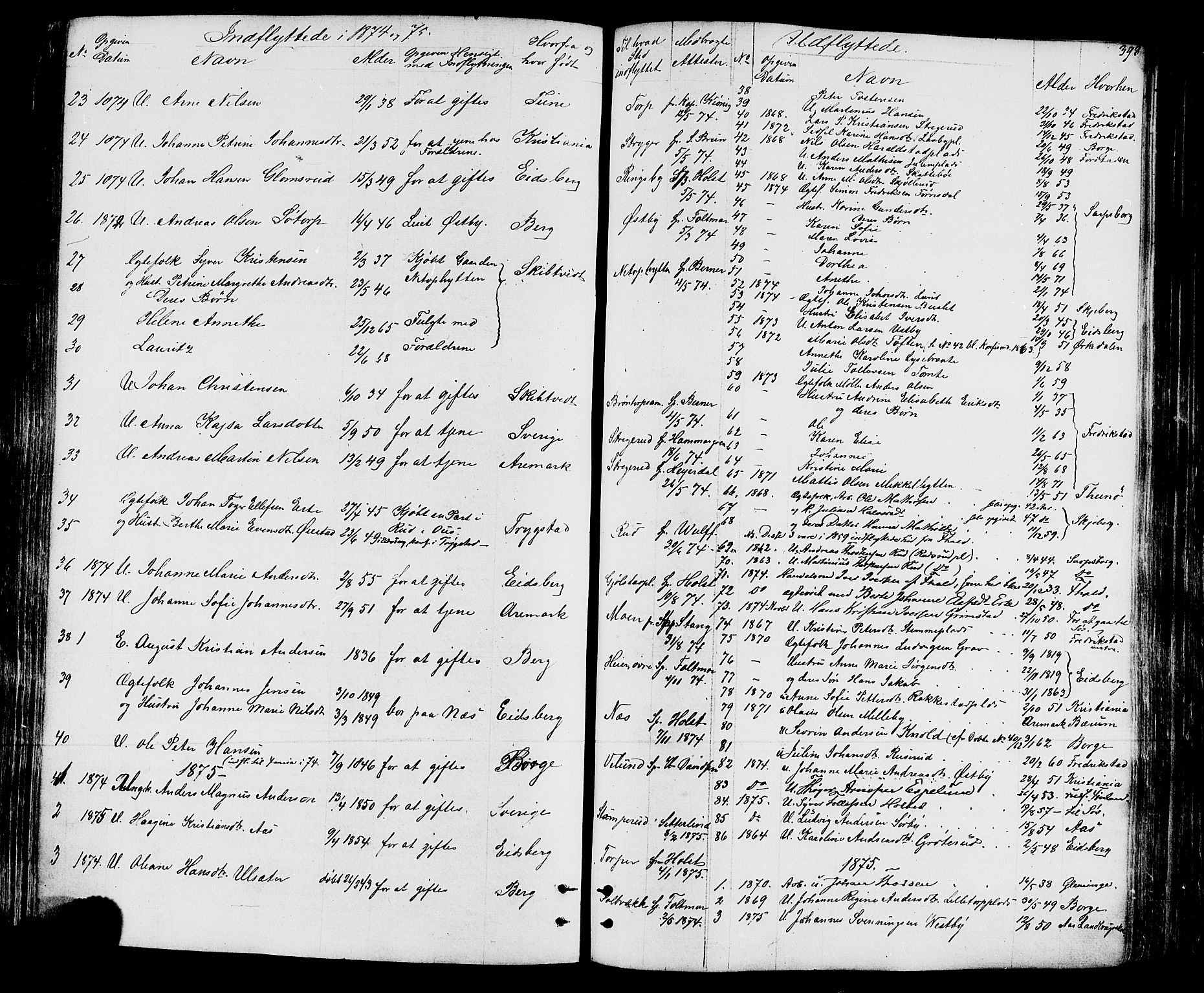 Rakkestad prestekontor Kirkebøker, SAO/A-2008/F/Fa/L0011: Parish register (official) no. I 11, 1862-1877, p. 398