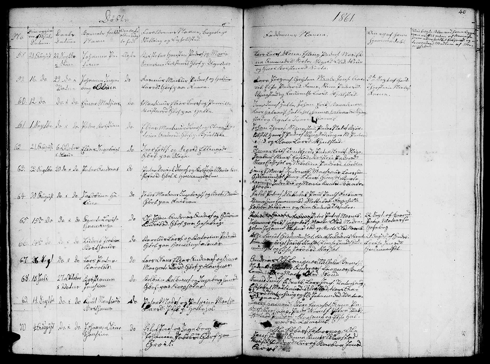 Ministerialprotokoller, klokkerbøker og fødselsregistre - Møre og Romsdal, AV/SAT-A-1454/524/L0363: Parish register (copy) no. 524C04, 1855-1864, p. 40