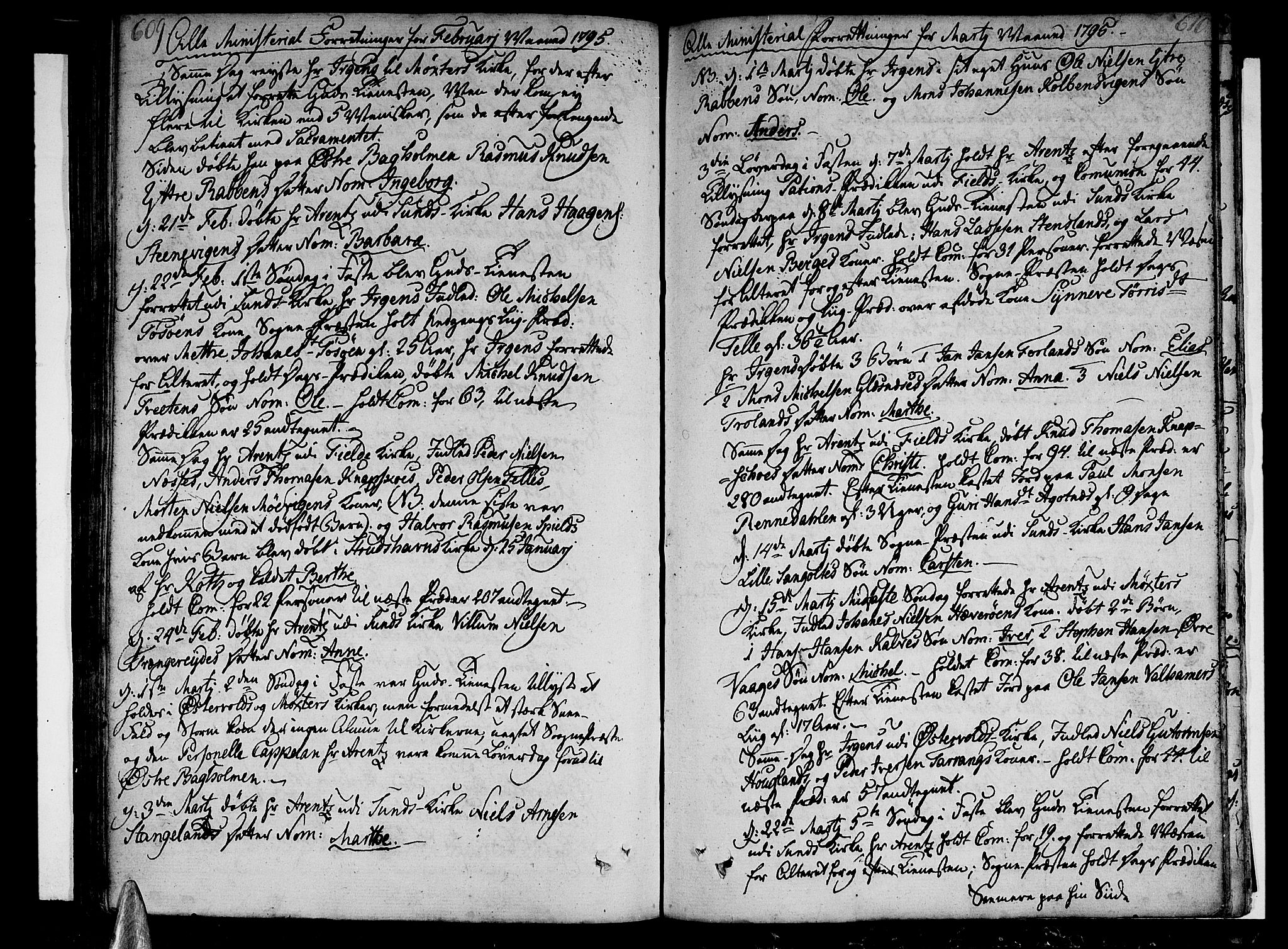 Sund sokneprestembete, AV/SAB-A-99930: Parish register (official) no. A 5, 1770-1795, p. 609-610