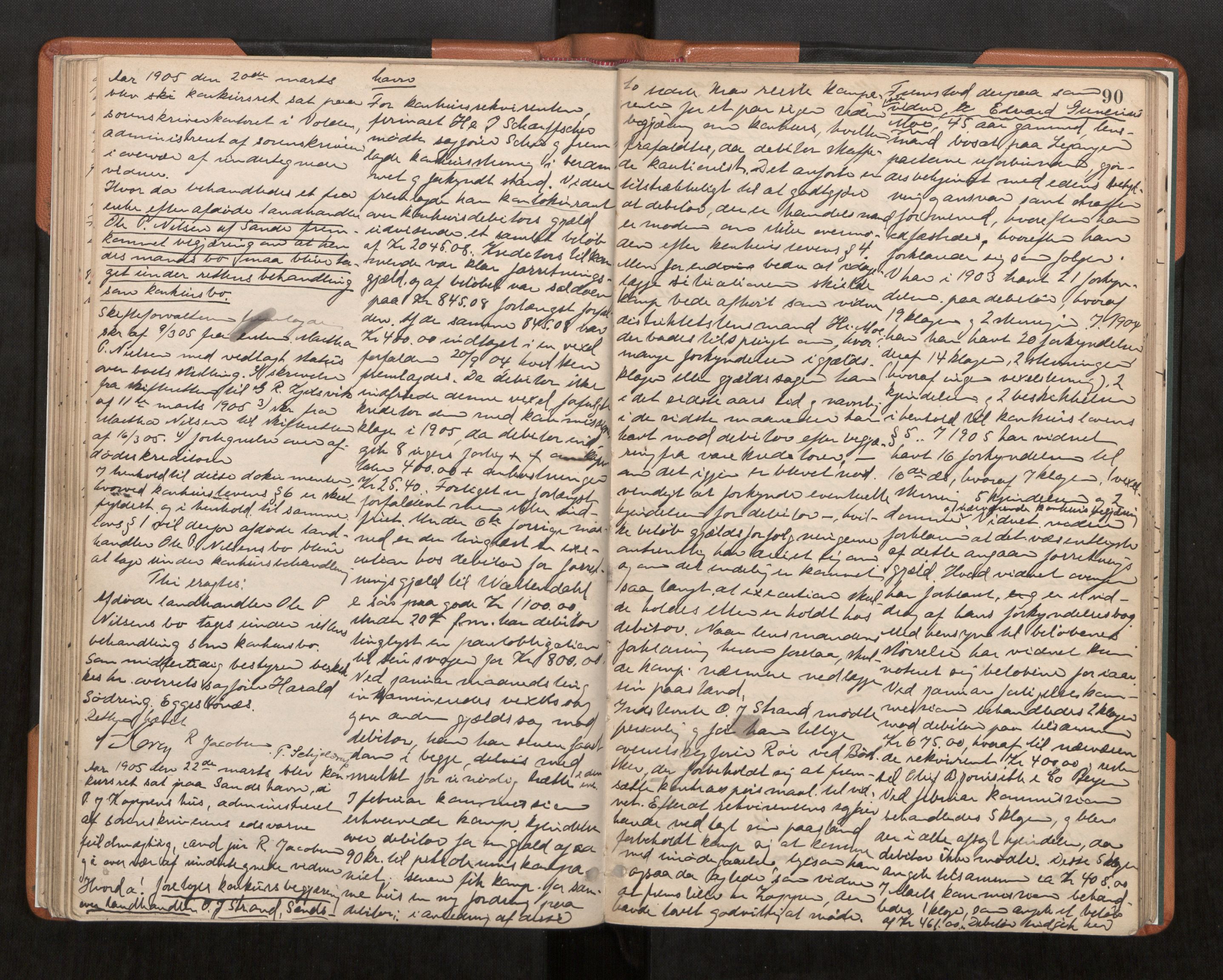 Søre Sunnmøre sorenskriveri, AV/SAT-A-4122/1/3/3B/L0008: Skiftebehandlings- / Skifteforhandlingsprotokollar, 1902-1907, p. 90
