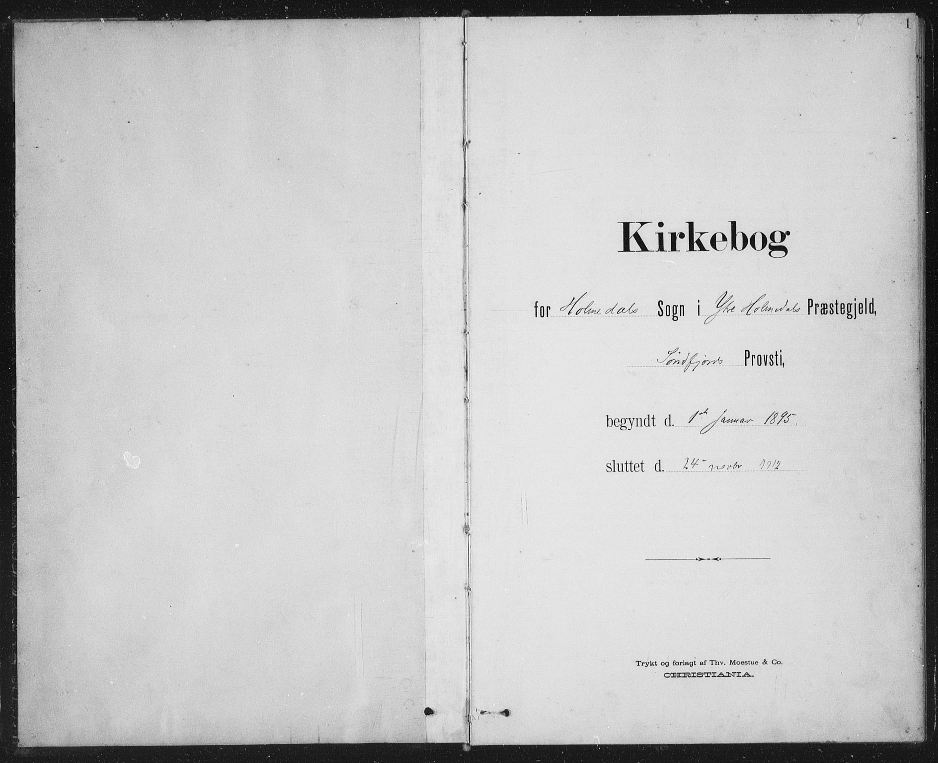 Fjaler sokneprestembete, SAB/A-79801/H/Hab/Habb/L0002: Parish register (copy) no. B 2, 1895-1915, p. 1