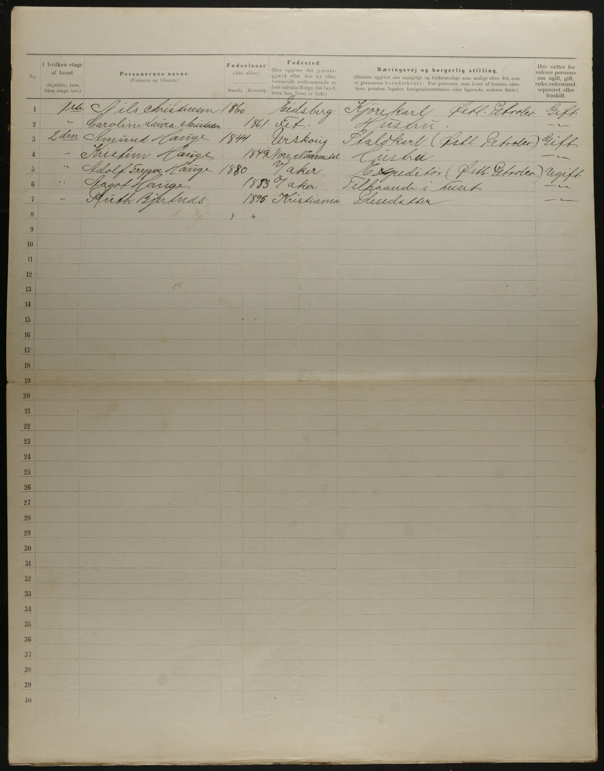 OBA, Municipal Census 1901 for Kristiania, 1901, p. 12974