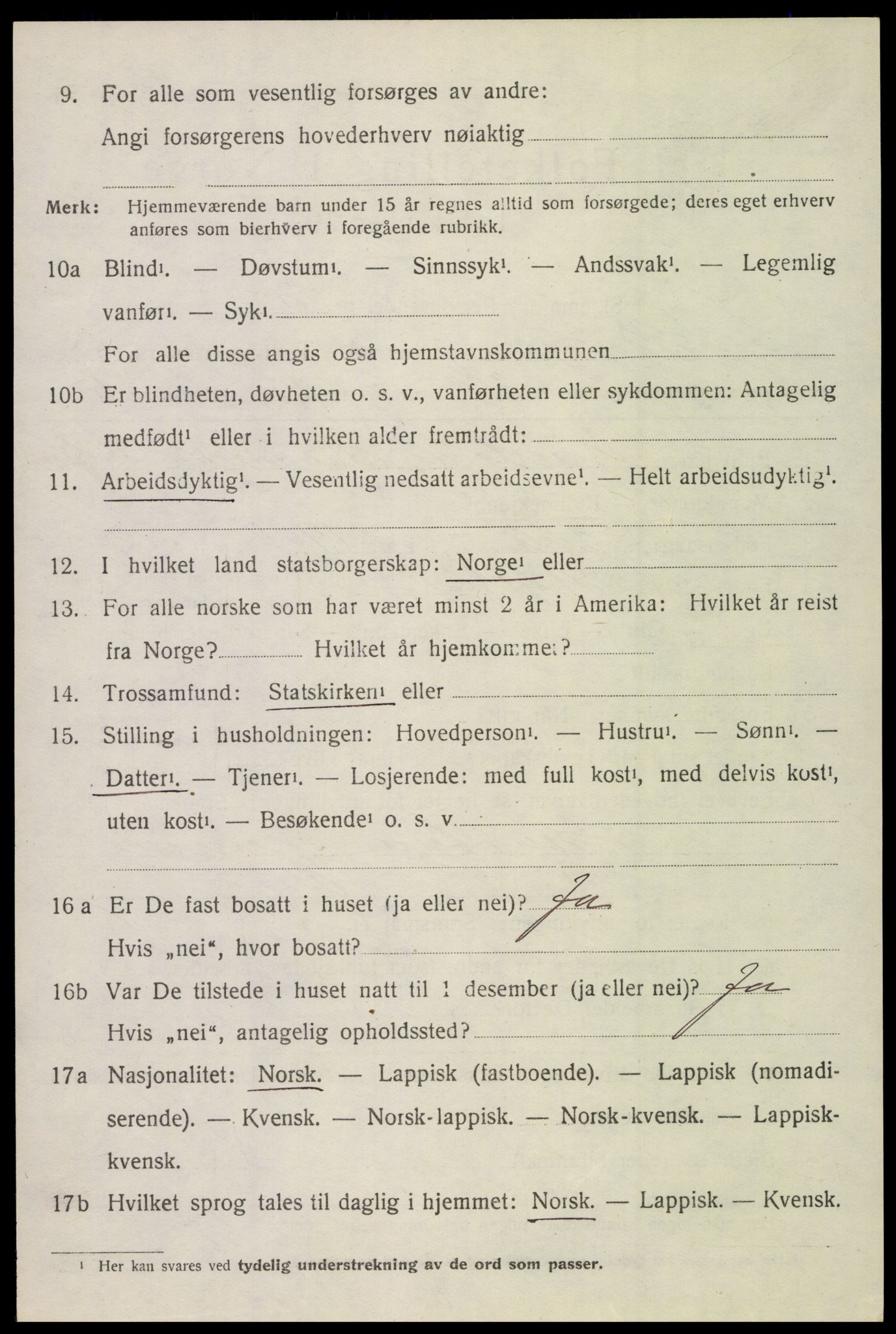 SAT, 1920 census for Borge, 1920, p. 5374