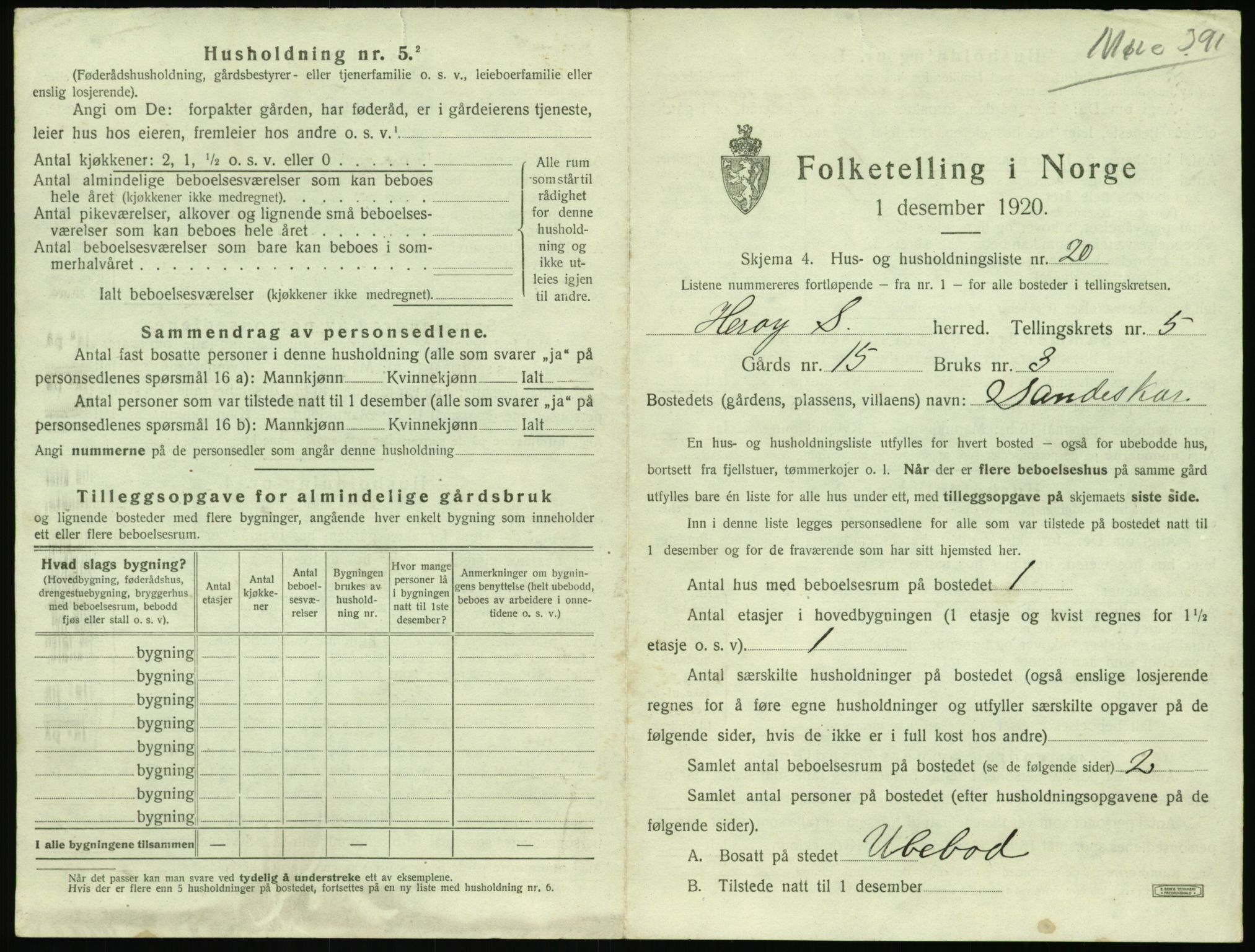 SAT, 1920 census for Herøy (MR), 1920, p. 397