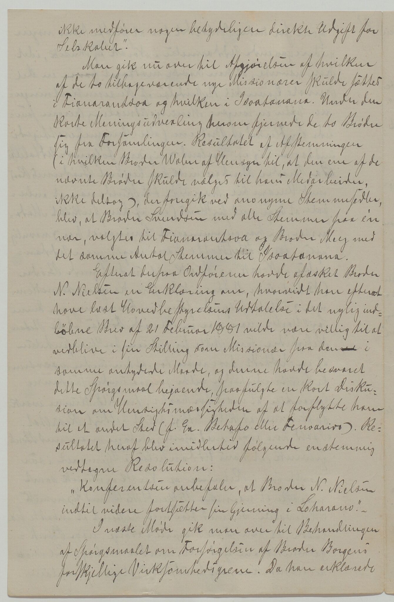 Det Norske Misjonsselskap - hovedadministrasjonen, VID/MA-A-1045/D/Da/Daa/L0035/0012: Konferansereferat og årsberetninger / Konferansereferat fra Madagaskar Innland., 1881