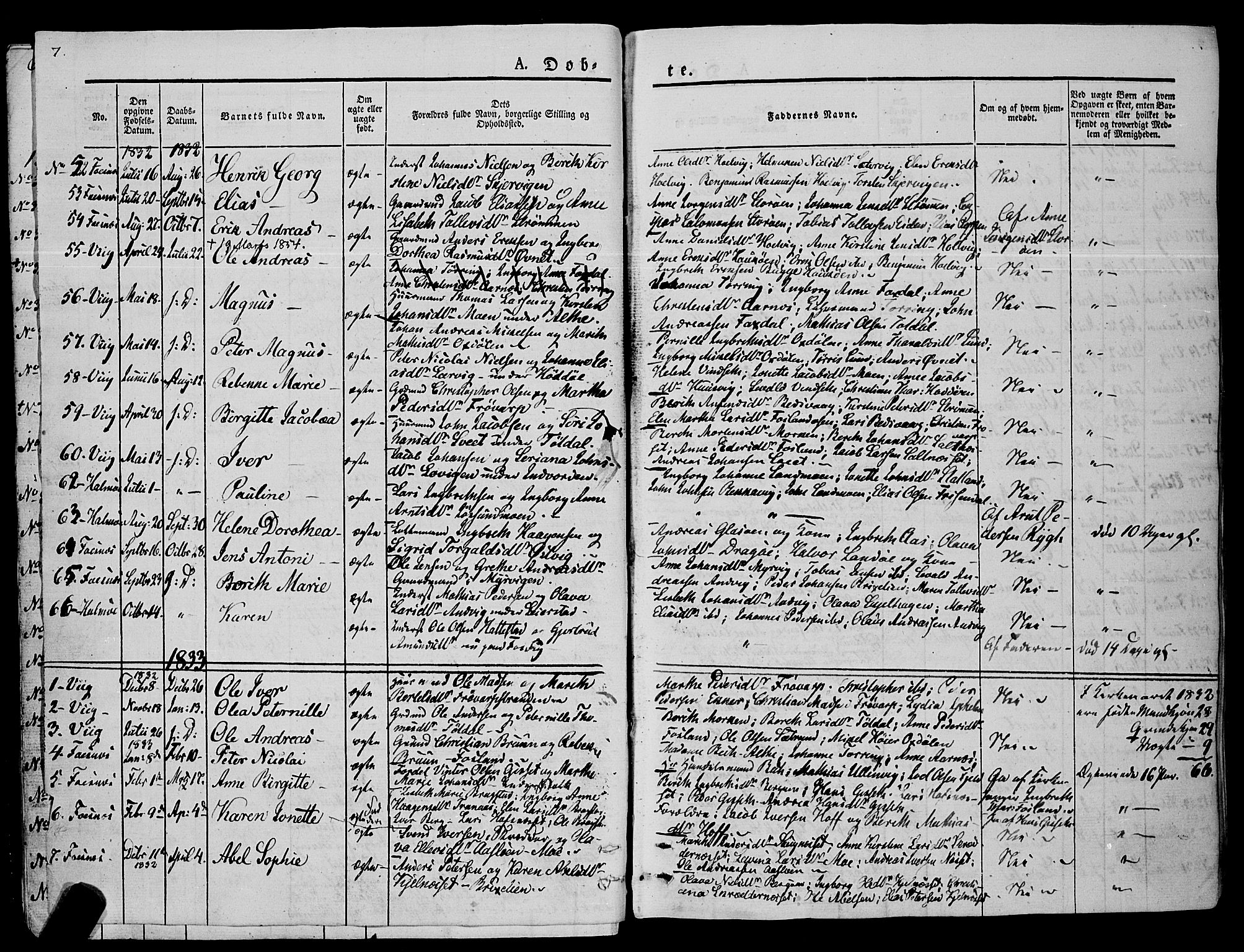 Ministerialprotokoller, klokkerbøker og fødselsregistre - Nord-Trøndelag, SAT/A-1458/773/L0614: Parish register (official) no. 773A05, 1831-1856, p. 7