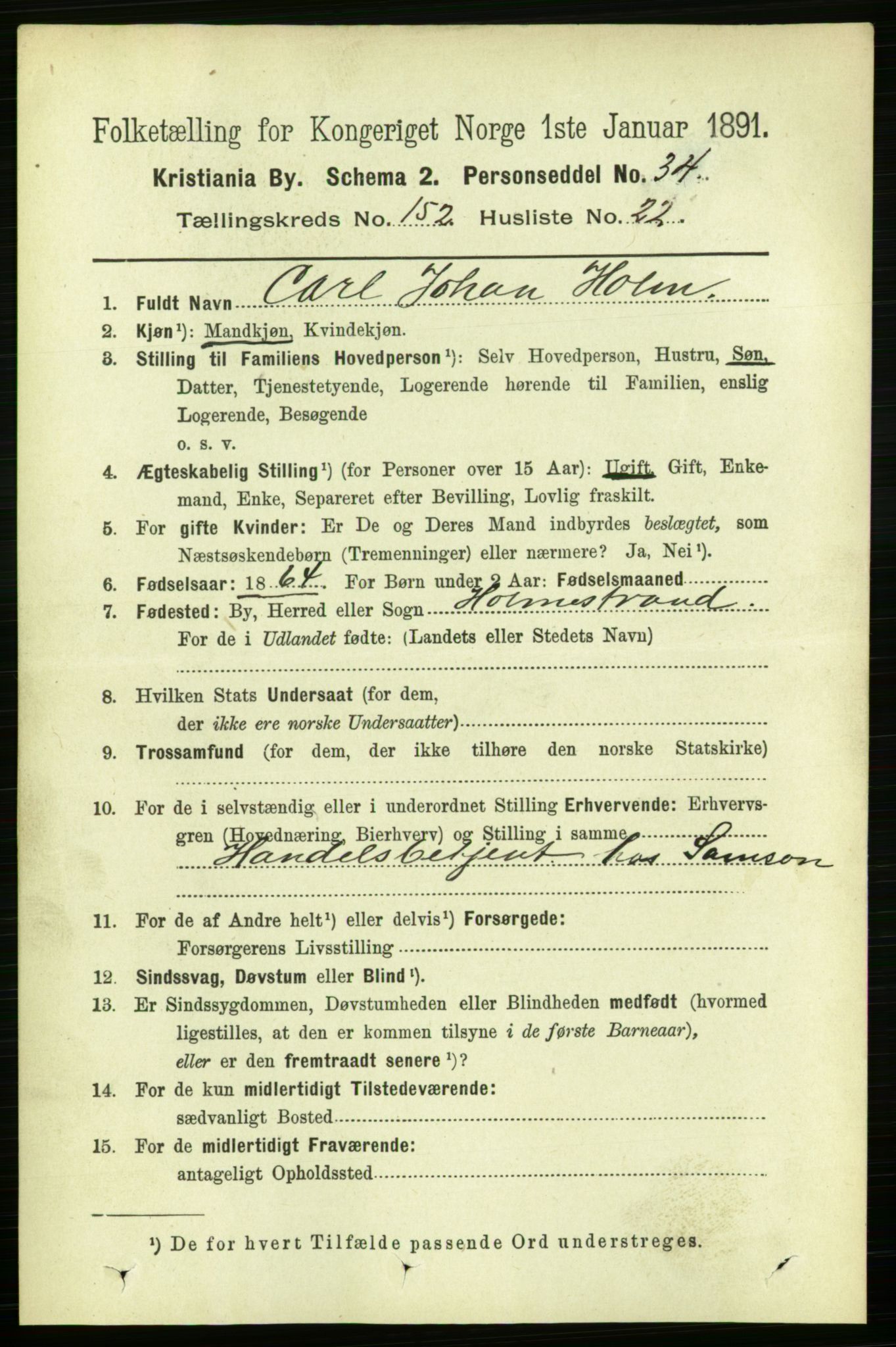 RA, 1891 census for 0301 Kristiania, 1891, p. 85876