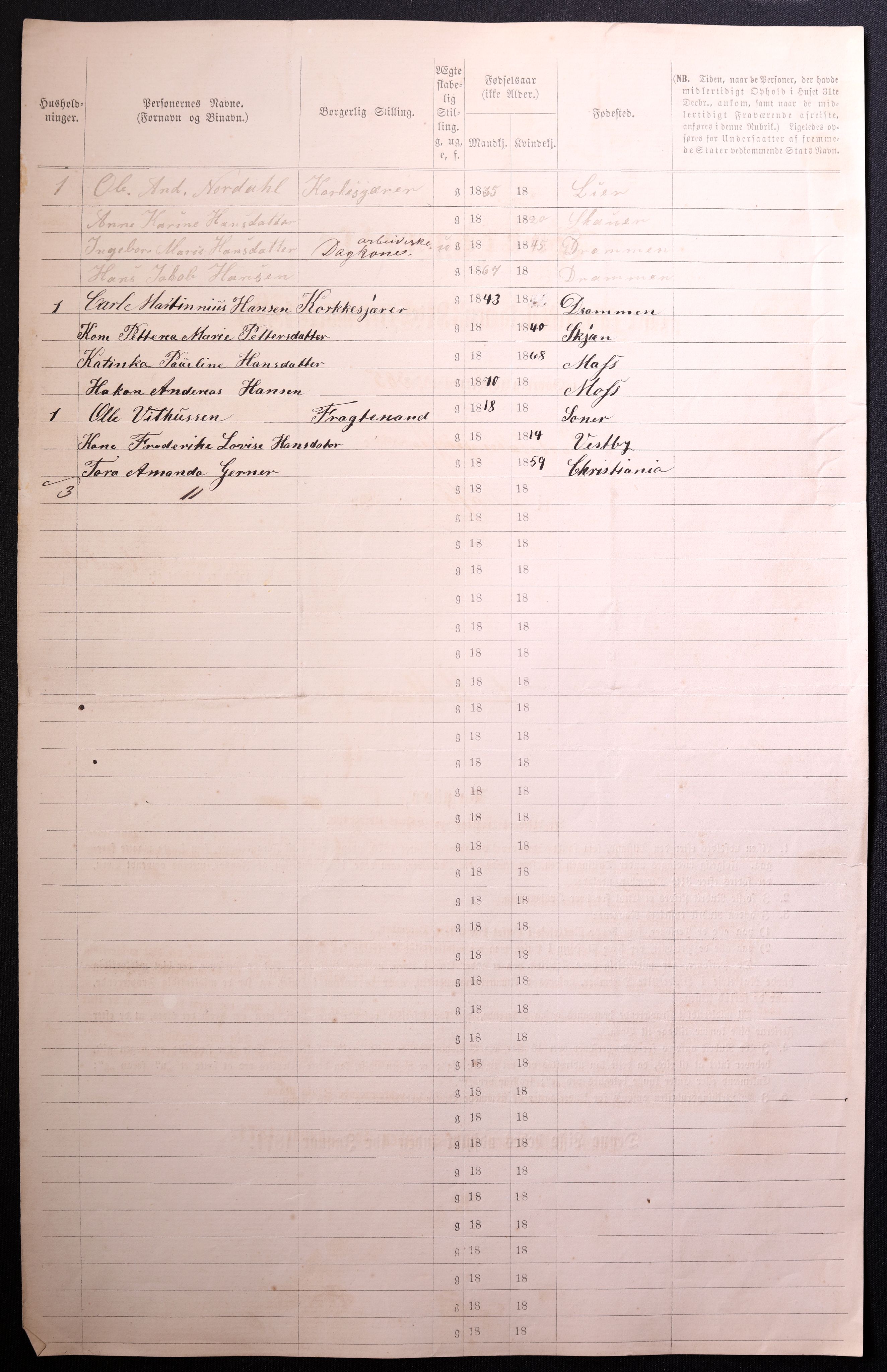 RA, 1870 census for 0104 Moss, 1870, p. 644