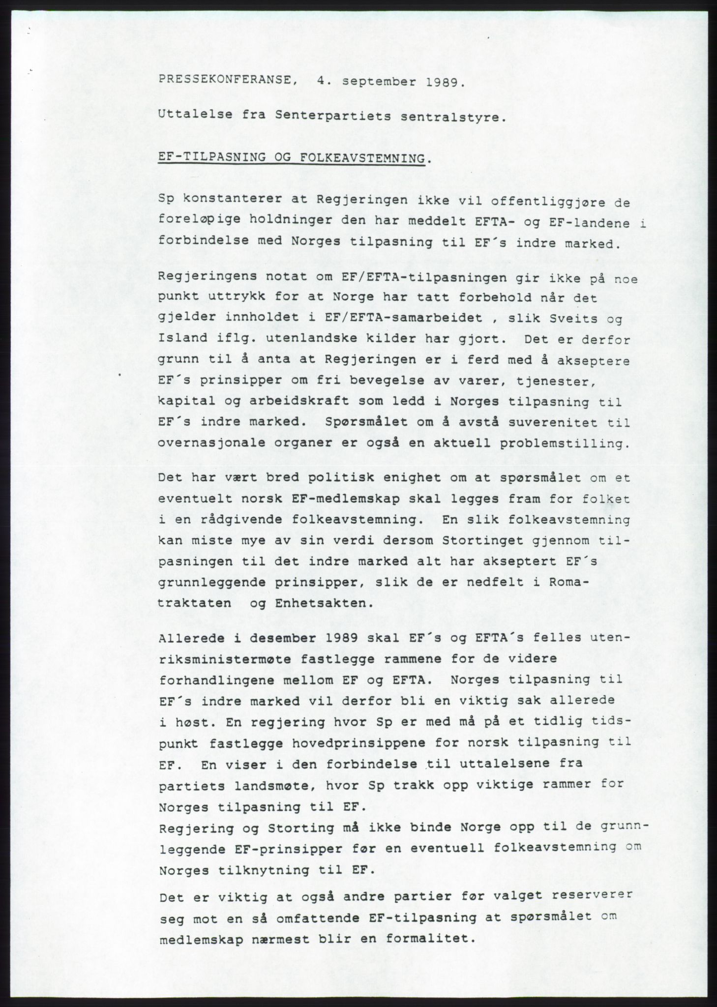 Forhandlingsmøtene 1989 mellom Høyre, KrF og Senterpartiet om dannelse av regjering, AV/RA-PA-0697/A/L0001: Forhandlingsprotokoll med vedlegg, 1989, p. 40