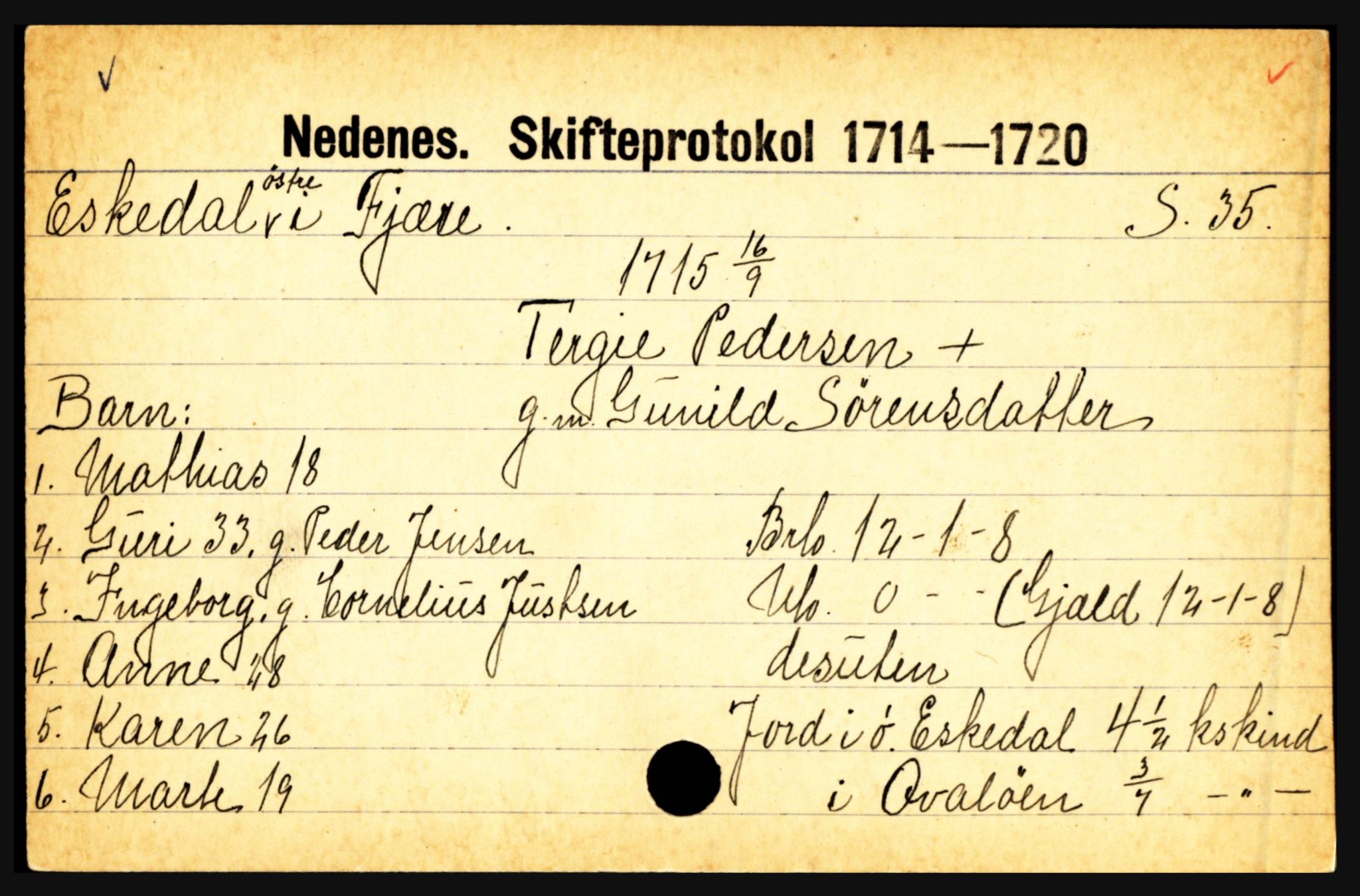 Nedenes sorenskriveri før 1824, AV/SAK-1221-0007/H, p. 6143