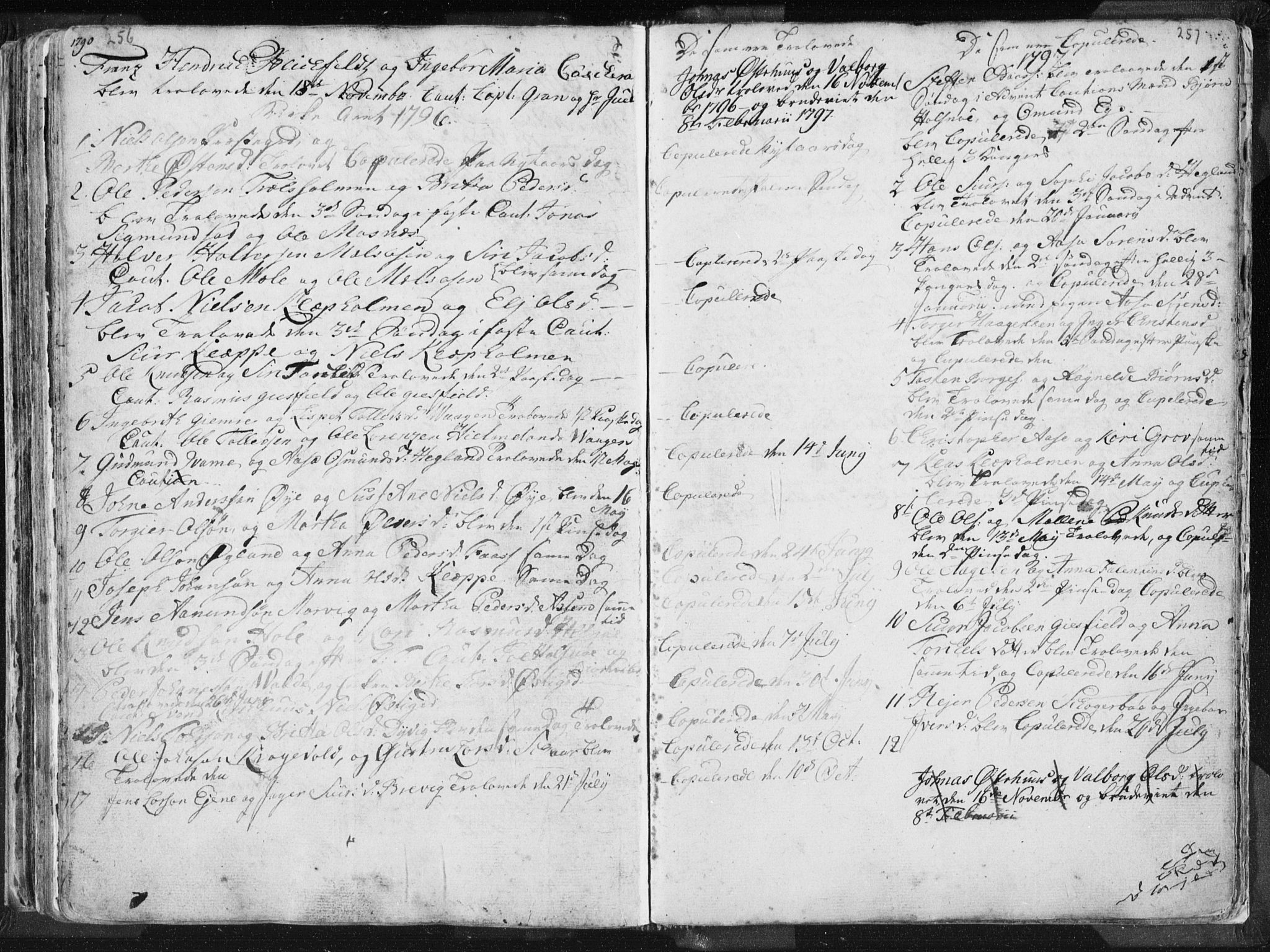 Hjelmeland sokneprestkontor, SAST/A-101843/01/IV/L0001: Parish register (official) no. A 1, 1760-1799, p. 256-257