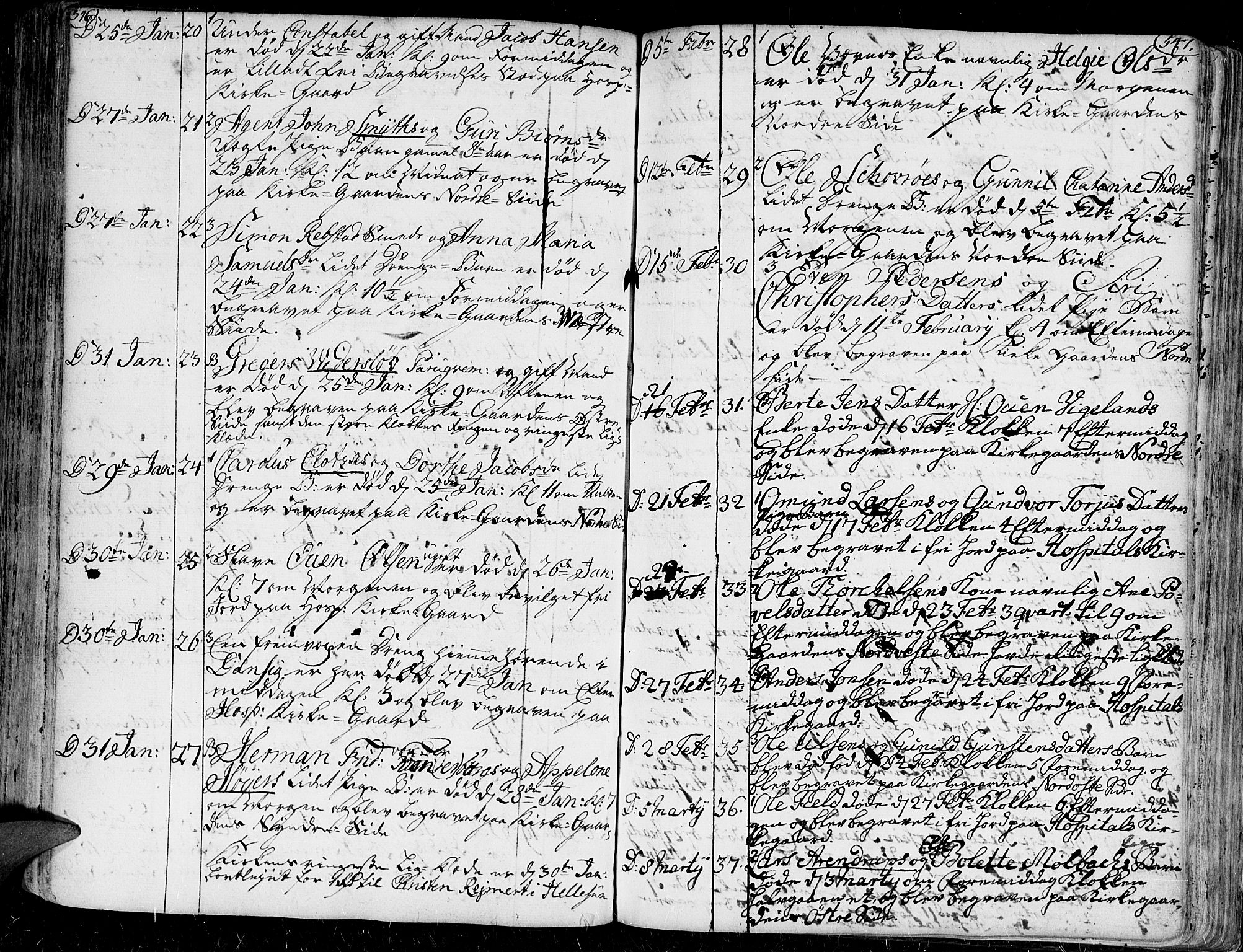 Kristiansand domprosti, AV/SAK-1112-0006/F/Fa/L0001: Parish register (official) no. A 1, 1734-1793, p. 546-547