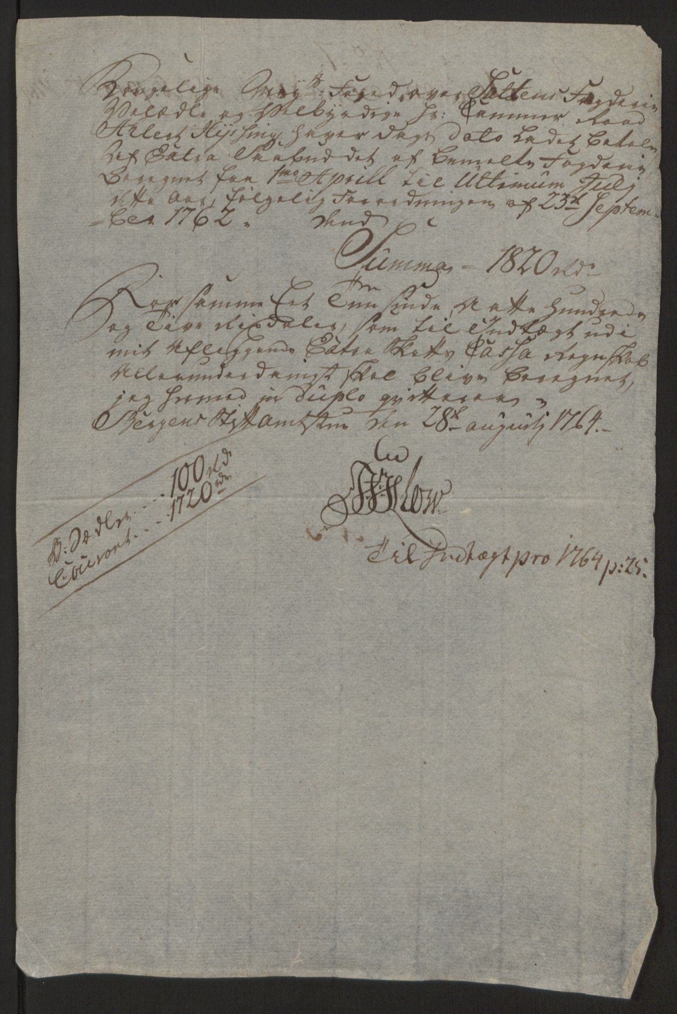 Rentekammeret inntil 1814, Reviderte regnskaper, Fogderegnskap, AV/RA-EA-4092/R66/L4670: Ekstraskatten Salten, 1762-1764, p. 401