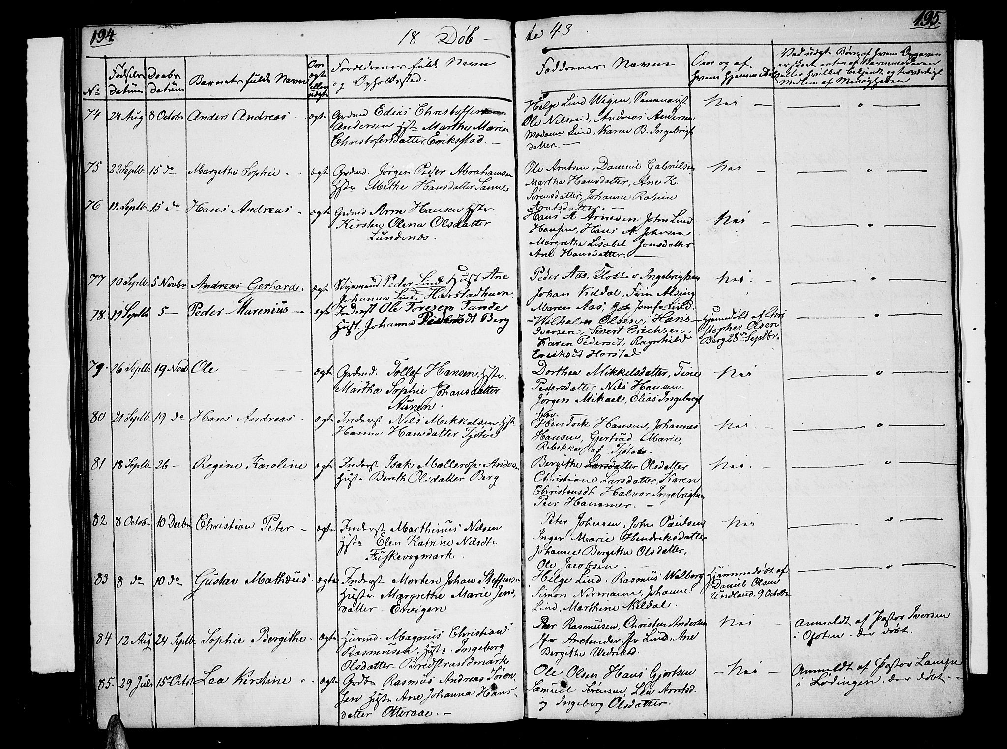 Trondenes sokneprestkontor, SATØ/S-1319/H/Hb/L0005klokker: Parish register (copy) no. 5, 1834-1845, p. 194-195