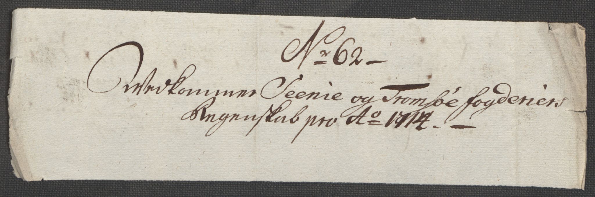 Rentekammeret inntil 1814, Reviderte regnskaper, Fogderegnskap, AV/RA-EA-4092/R68/L4760: Fogderegnskap Senja og Troms, 1714, p. 307