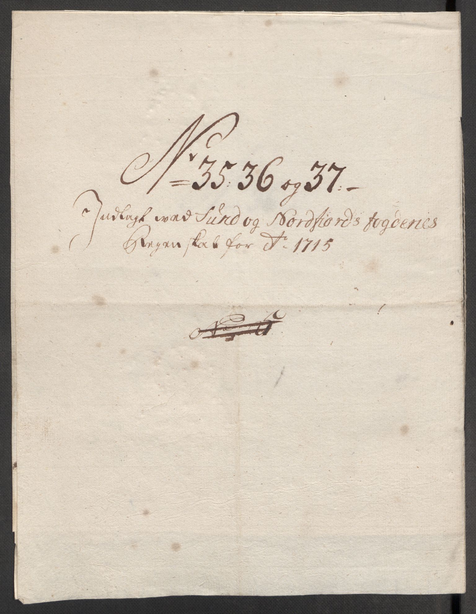 Rentekammeret inntil 1814, Reviderte regnskaper, Fogderegnskap, AV/RA-EA-4092/R53/L3439: Fogderegnskap Sunn- og Nordfjord, 1715, p. 516