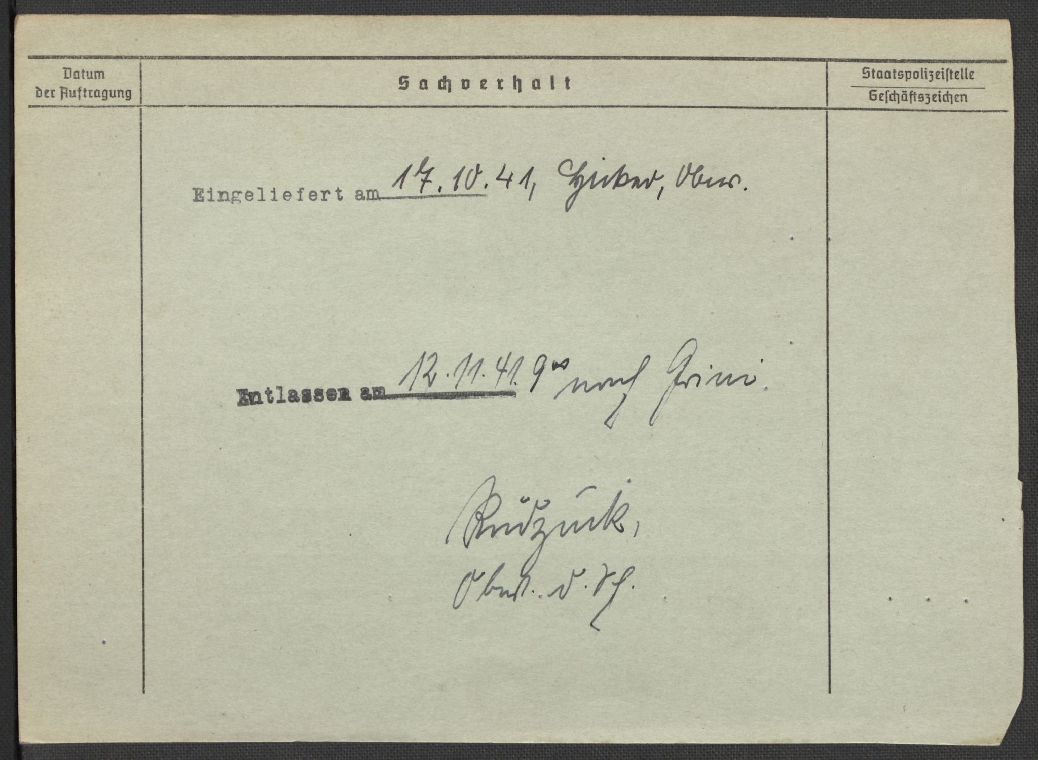 Befehlshaber der Sicherheitspolizei und des SD, AV/RA-RAFA-5969/E/Ea/Eaa/L0001: Register over norske fanger i Møllergata 19: A-Bj, 1940-1945, p. 639