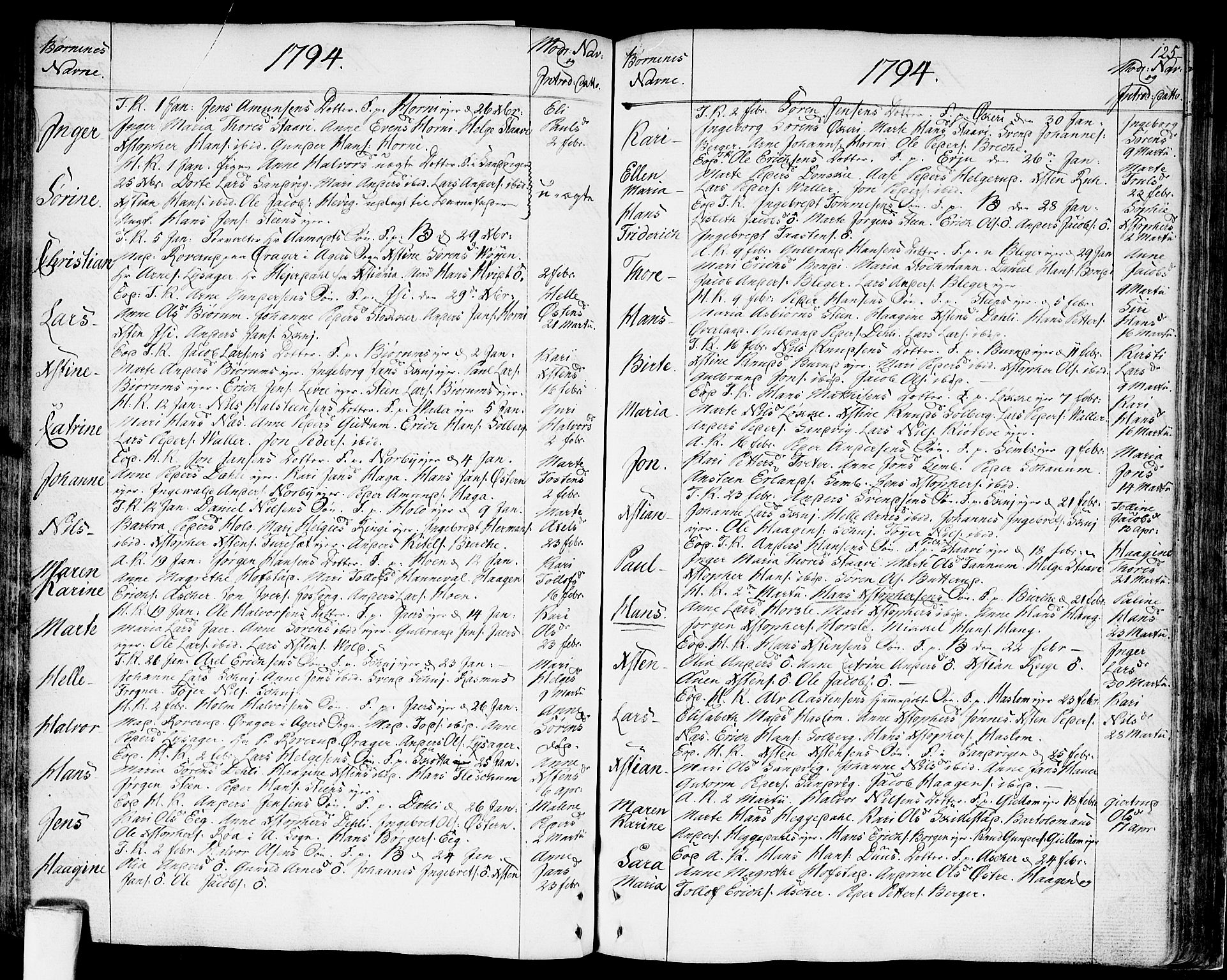 Asker prestekontor Kirkebøker, SAO/A-10256a/F/Fa/L0003: Parish register (official) no. I 3, 1767-1807, p. 125