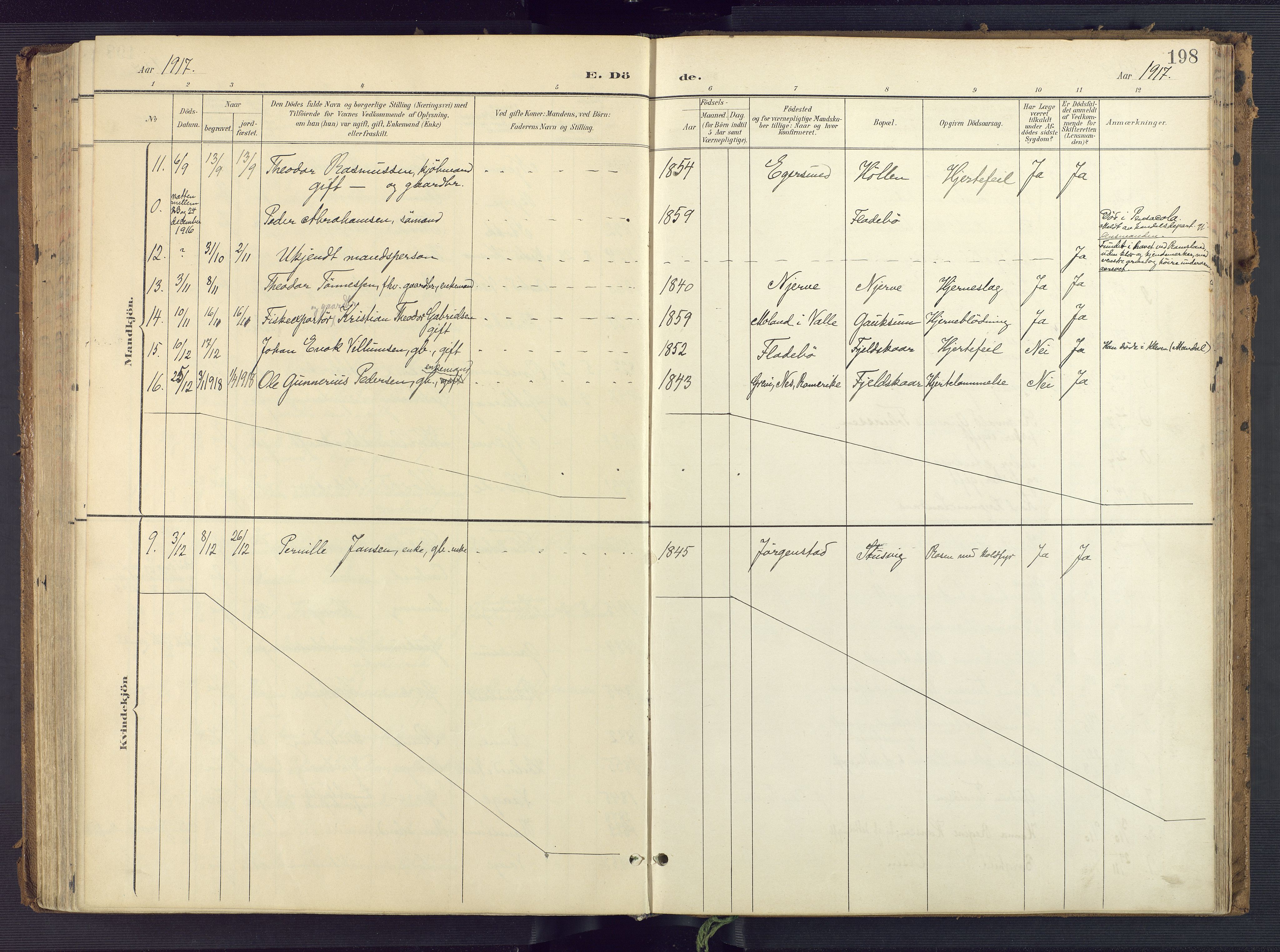 Sør-Audnedal sokneprestkontor, SAK/1111-0039/F/Fa/Faa/L0005: Parish register (official) no. A 5, 1900-1923, p. 198