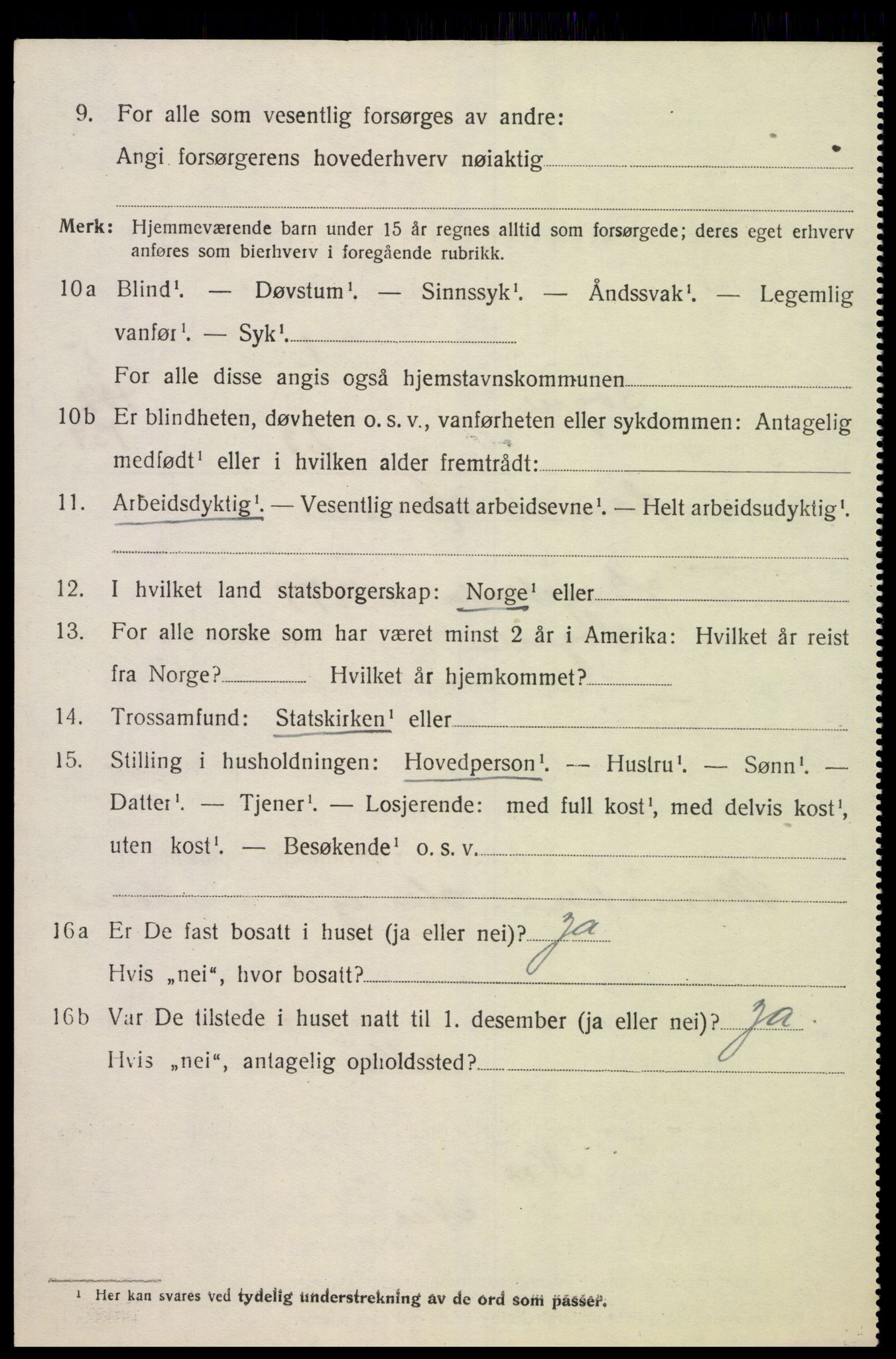 SAK, 1920 census for Søgne, 1920, p. 2768