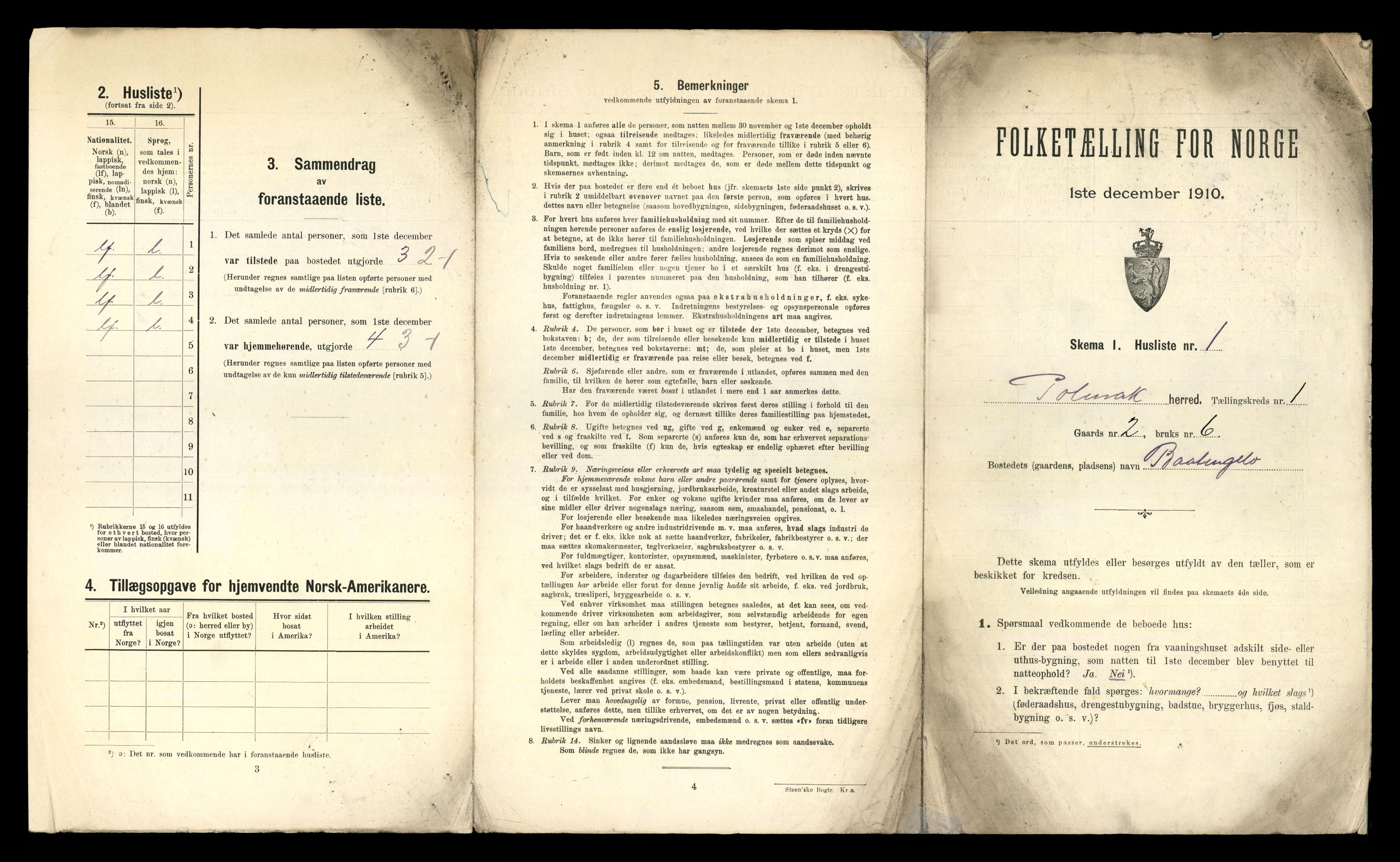 RA, 1910 census for Polmak, 1910, p. 17