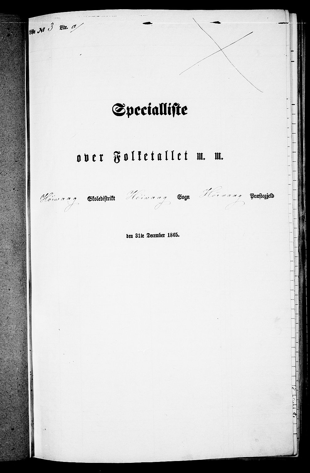 RA, 1865 census for Høvåg, 1865, p. 35