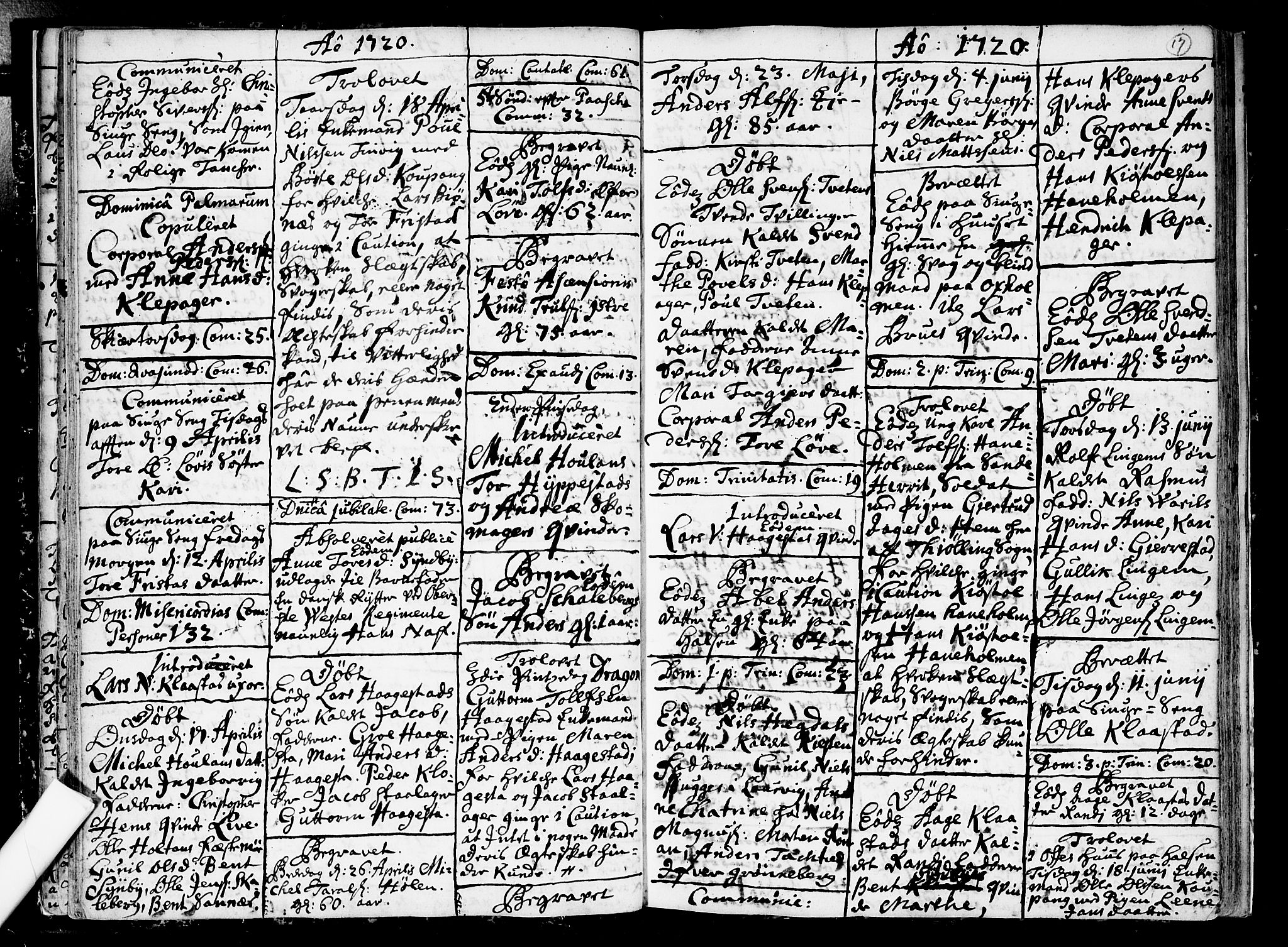 Tjølling kirkebøker, AV/SAKO-A-60/F/Fa/L0002: Parish register (official) no. 2, 1716-1734, p. 17
