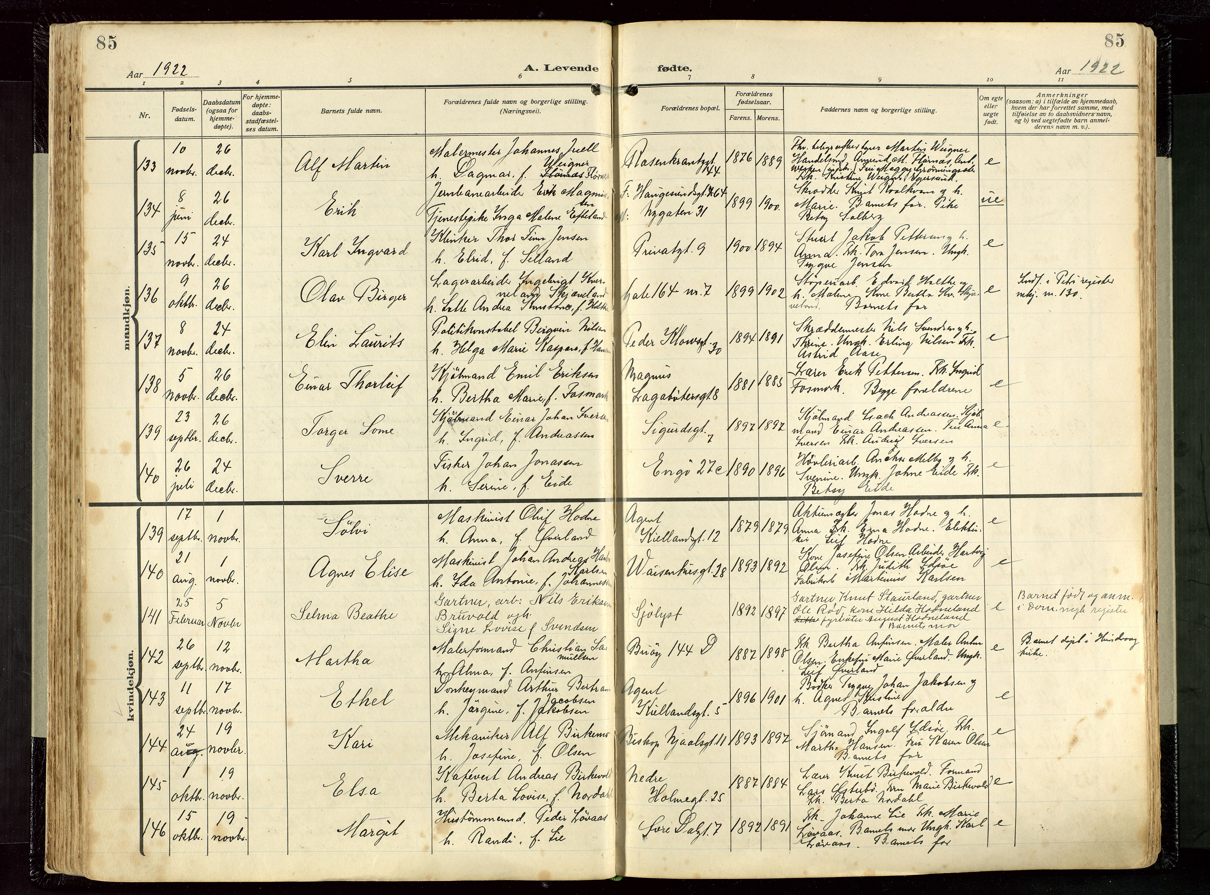 St. Petri sokneprestkontor, AV/SAST-A-101813/002/D/L0001: Parish register (official) no. A 26, 1918-1937, p. 85