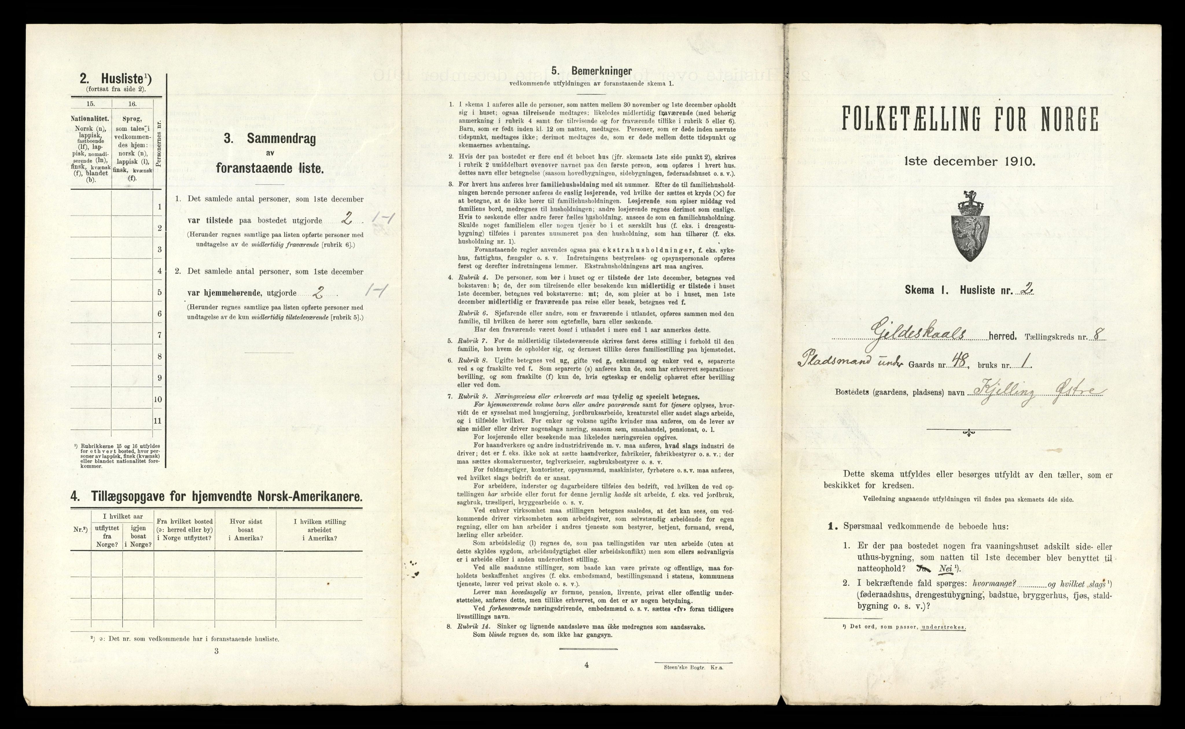 RA, 1910 census for Gildeskål, 1910, p. 799