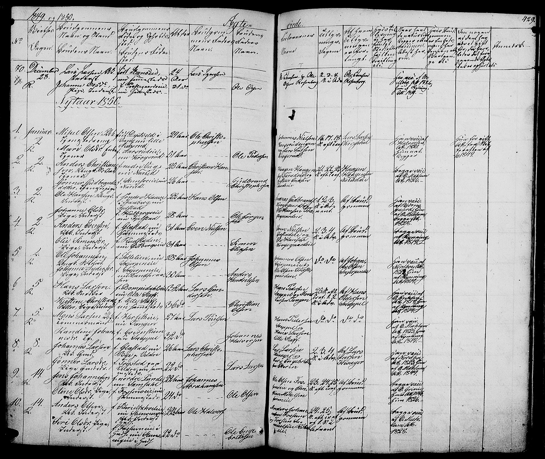 Ringsaker prestekontor, SAH/PREST-014/L/La/L0005: Parish register (copy) no. 5, 1839-1850, p. 429