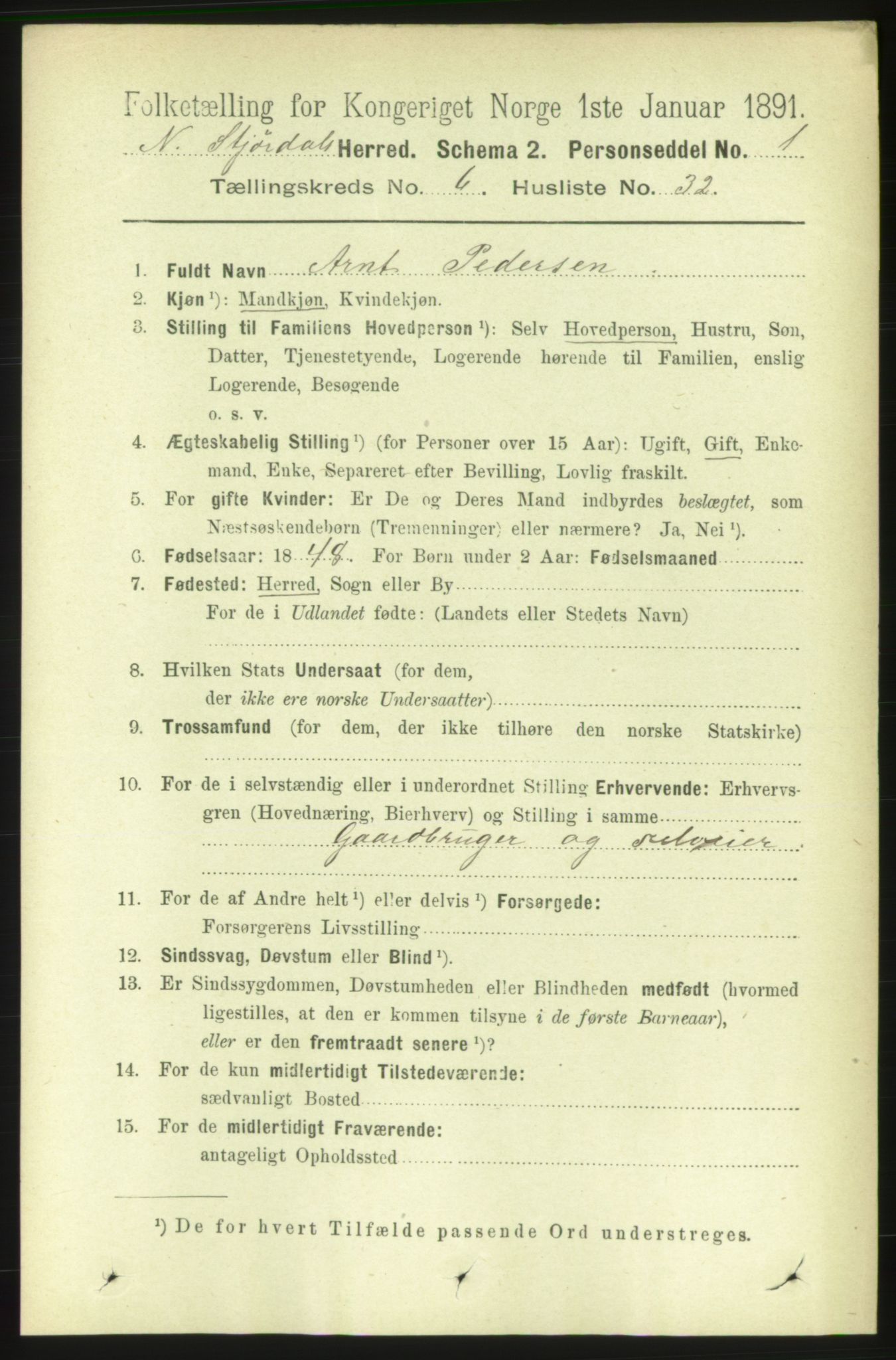 RA, 1891 census for 1714 Nedre Stjørdal, 1891, p. 2747