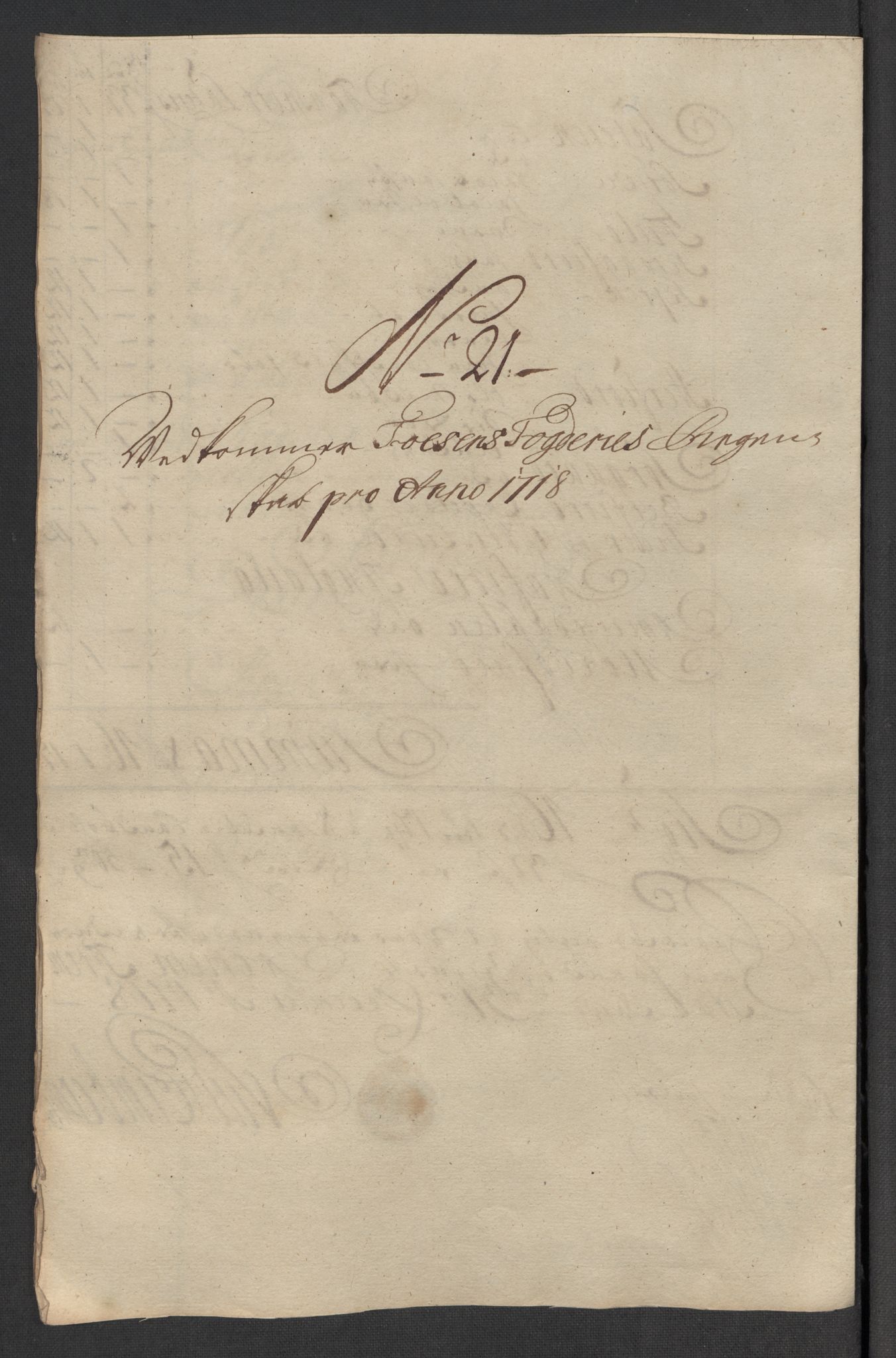 Rentekammeret inntil 1814, Reviderte regnskaper, Fogderegnskap, RA/EA-4092/R57/L3866: Fogderegnskap Fosen, 1718, p. 157