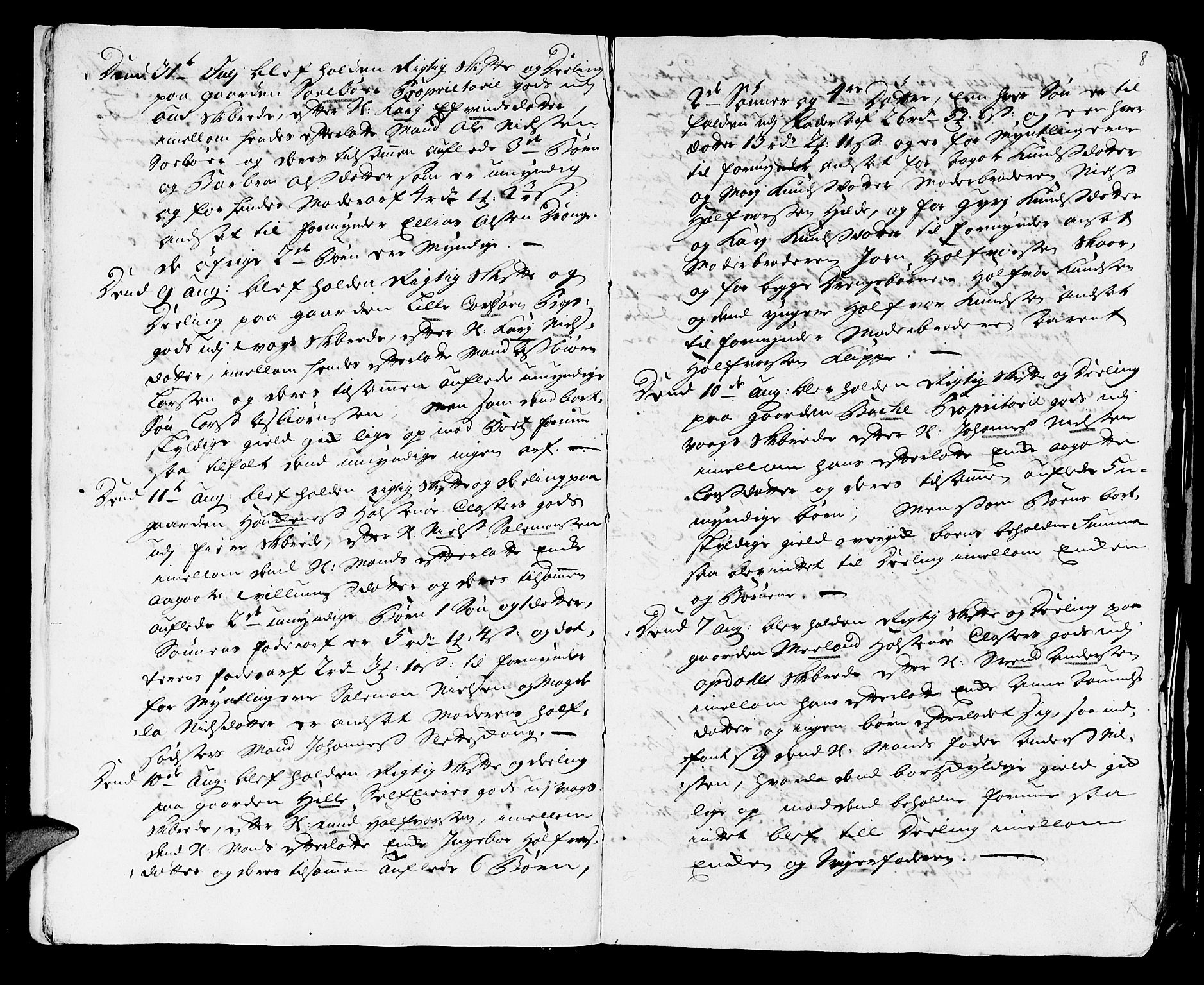 Stiftamtmannen i Bergen, AV/SAB-A-100006/F/Fd/Fdd/0001 / Lnr. 1970 - Sunnhordland, 1731-1745, p. 7b-8a