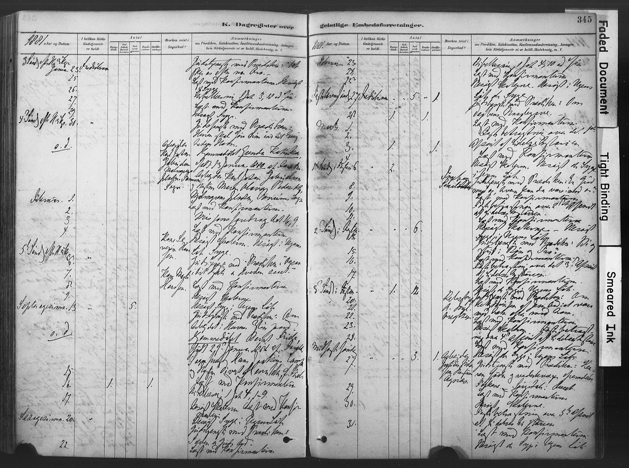 Stavern kirkebøker, AV/SAKO-A-318/F/Fa/L0008: Parish register (official) no. 8, 1878-1905, p. 345