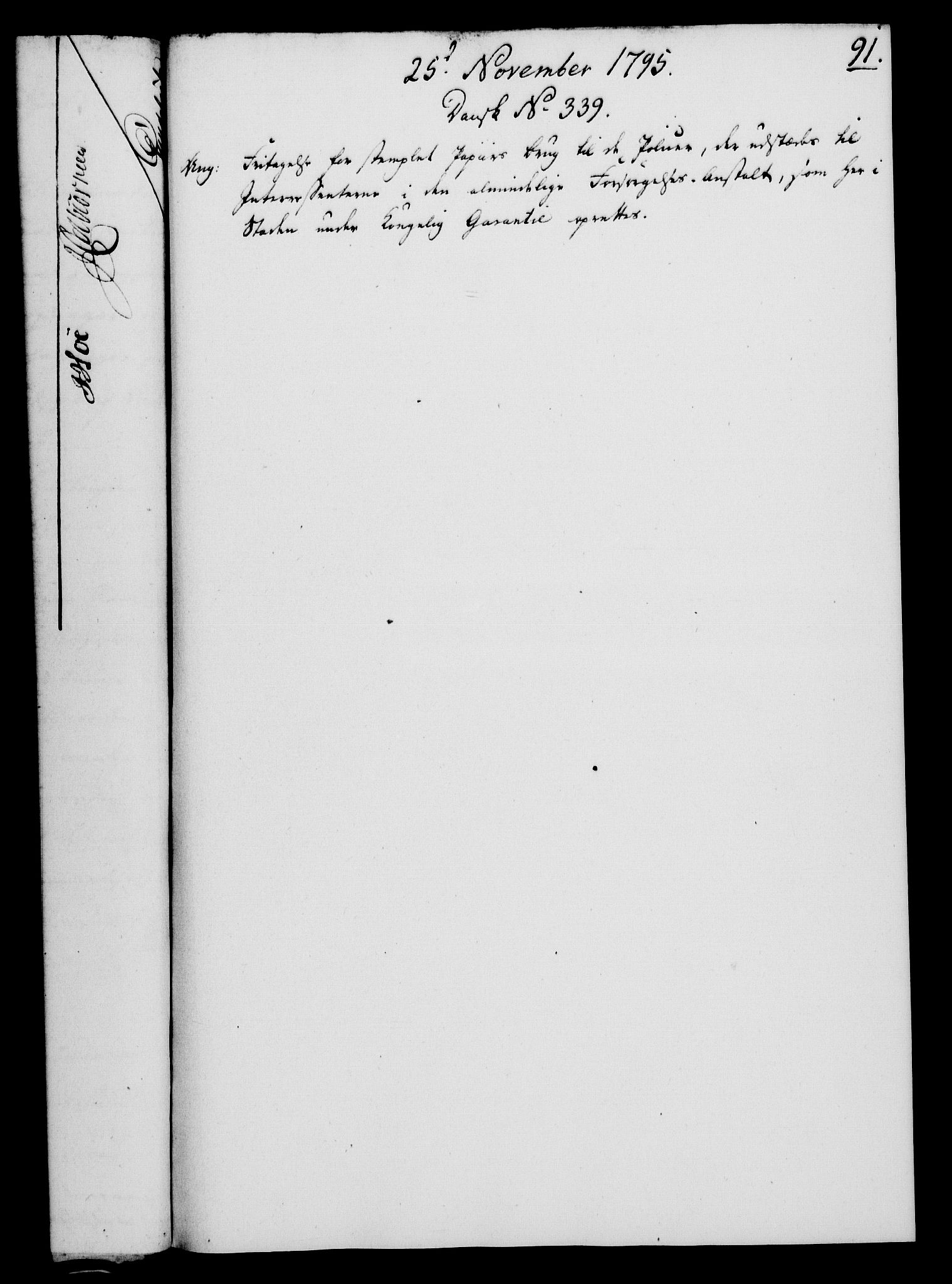 Rentekammeret, Kammerkanselliet, RA/EA-3111/G/Gf/Gfa/L0077: Norsk relasjons- og resolusjonsprotokoll (merket RK 52.77), 1795, p. 437