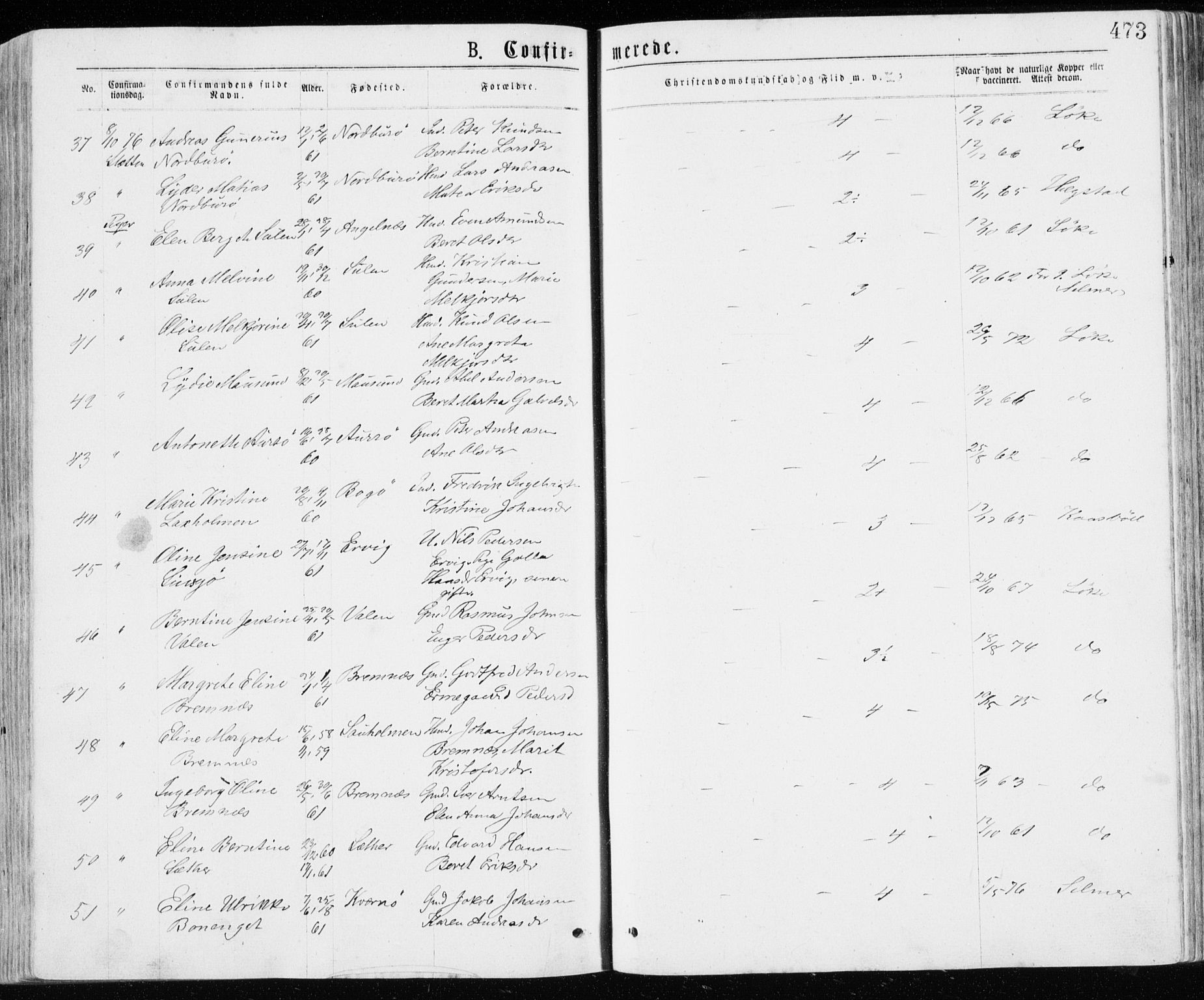 Ministerialprotokoller, klokkerbøker og fødselsregistre - Sør-Trøndelag, AV/SAT-A-1456/640/L0576: Parish register (official) no. 640A01, 1846-1876, p. 473