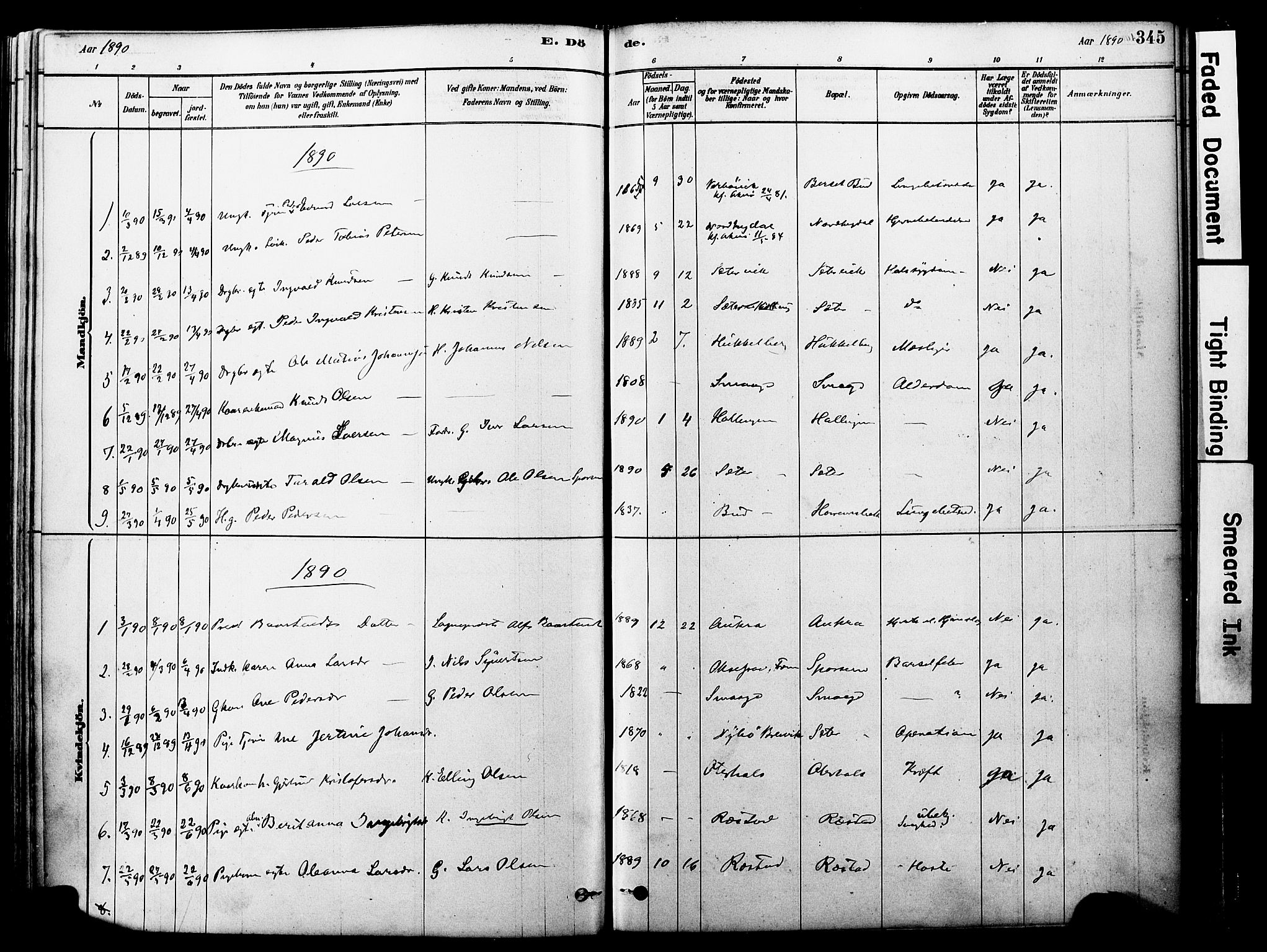 Ministerialprotokoller, klokkerbøker og fødselsregistre - Møre og Romsdal, SAT/A-1454/560/L0721: Parish register (official) no. 560A05, 1878-1917, p. 345