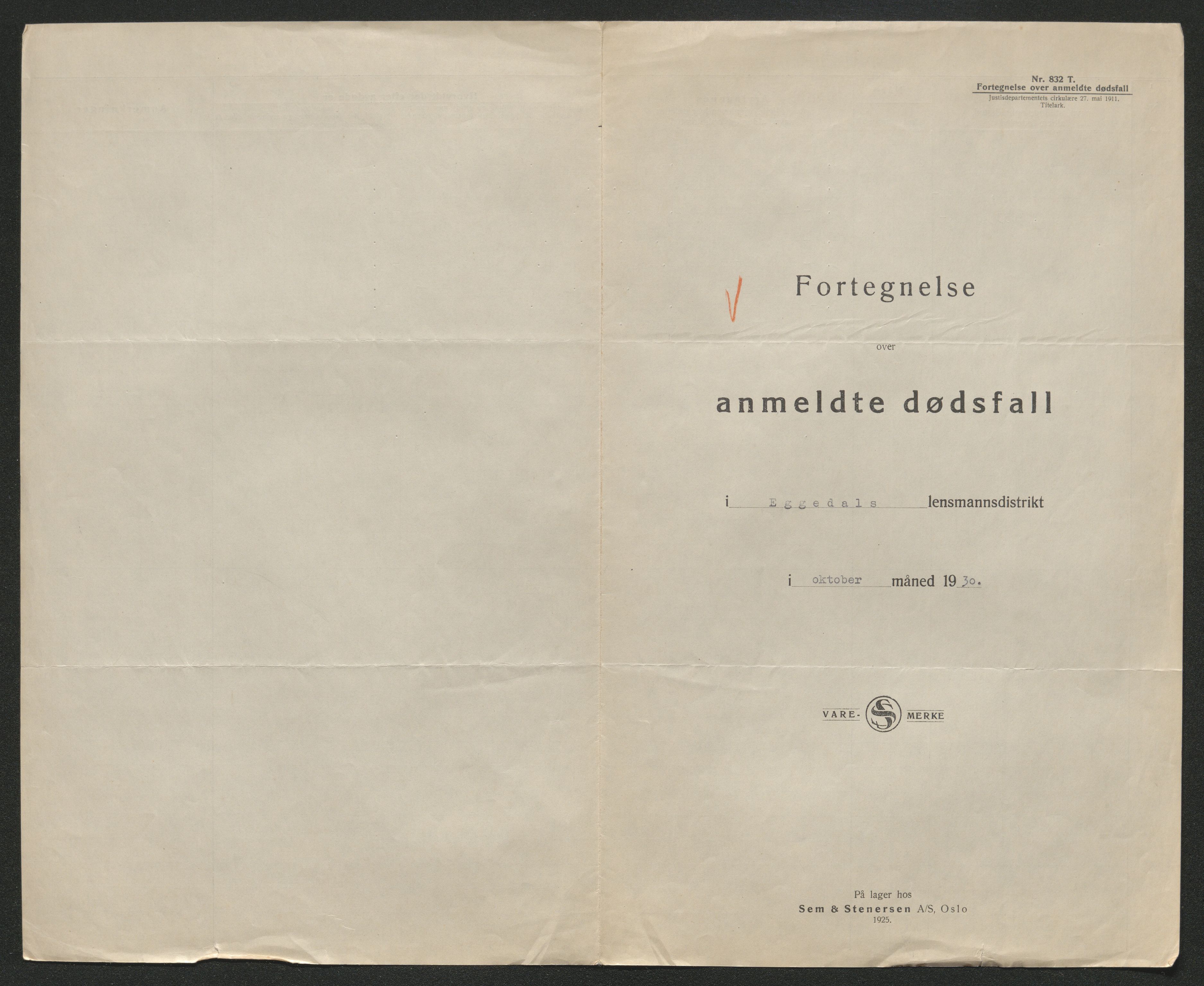 Eiker, Modum og Sigdal sorenskriveri, SAKO/A-123/H/Ha/Hab/L0046: Dødsfallsmeldinger, 1930-1931, p. 463